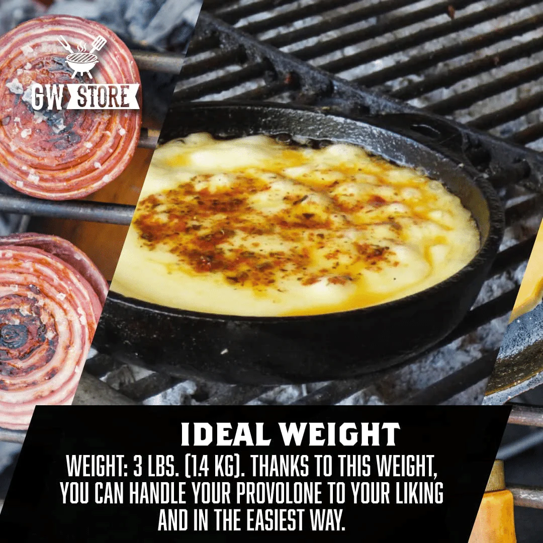 6'' Cast Iron Wood Handle Provolone Skillet - Handmade in Argentina - Image 5