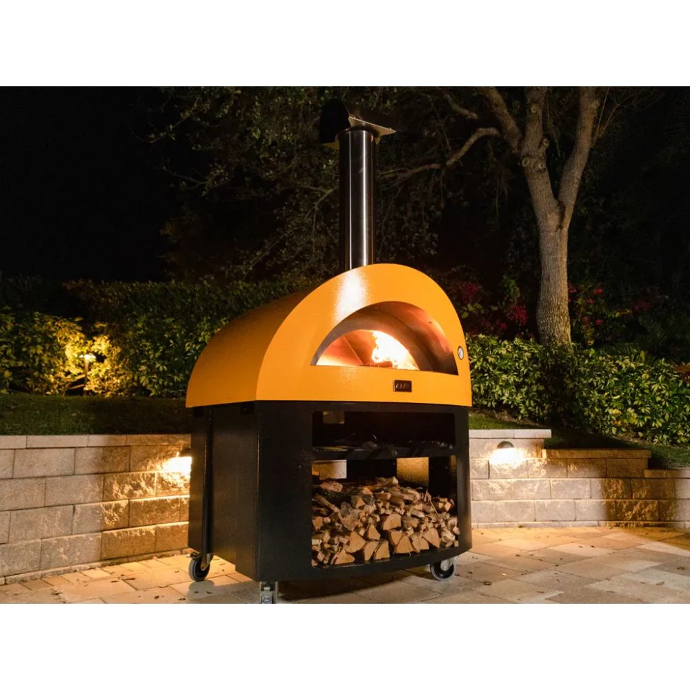 Alfa Freestanding Moderno 5 Pizze Gas Oven, Imperial Yellow - Image 2