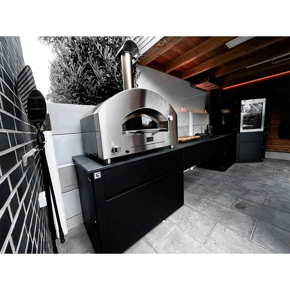 Alfa Futuro Wrinkle Black 2 Pizze Gas-Fired Pizza Oven - Image 6