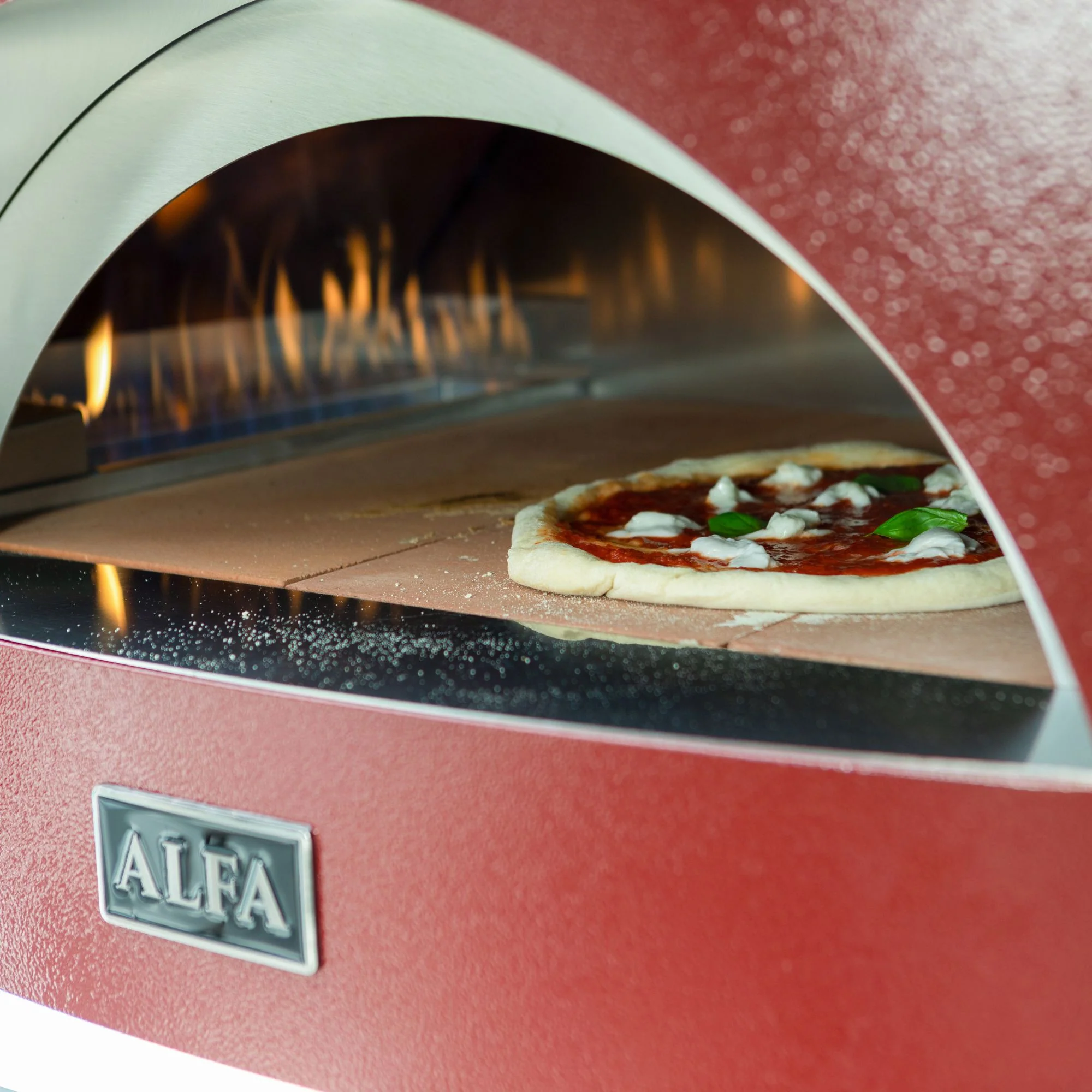 Alfa Moderno Ruby Red 2 Pizze Gas Pizza Oven - Image 6