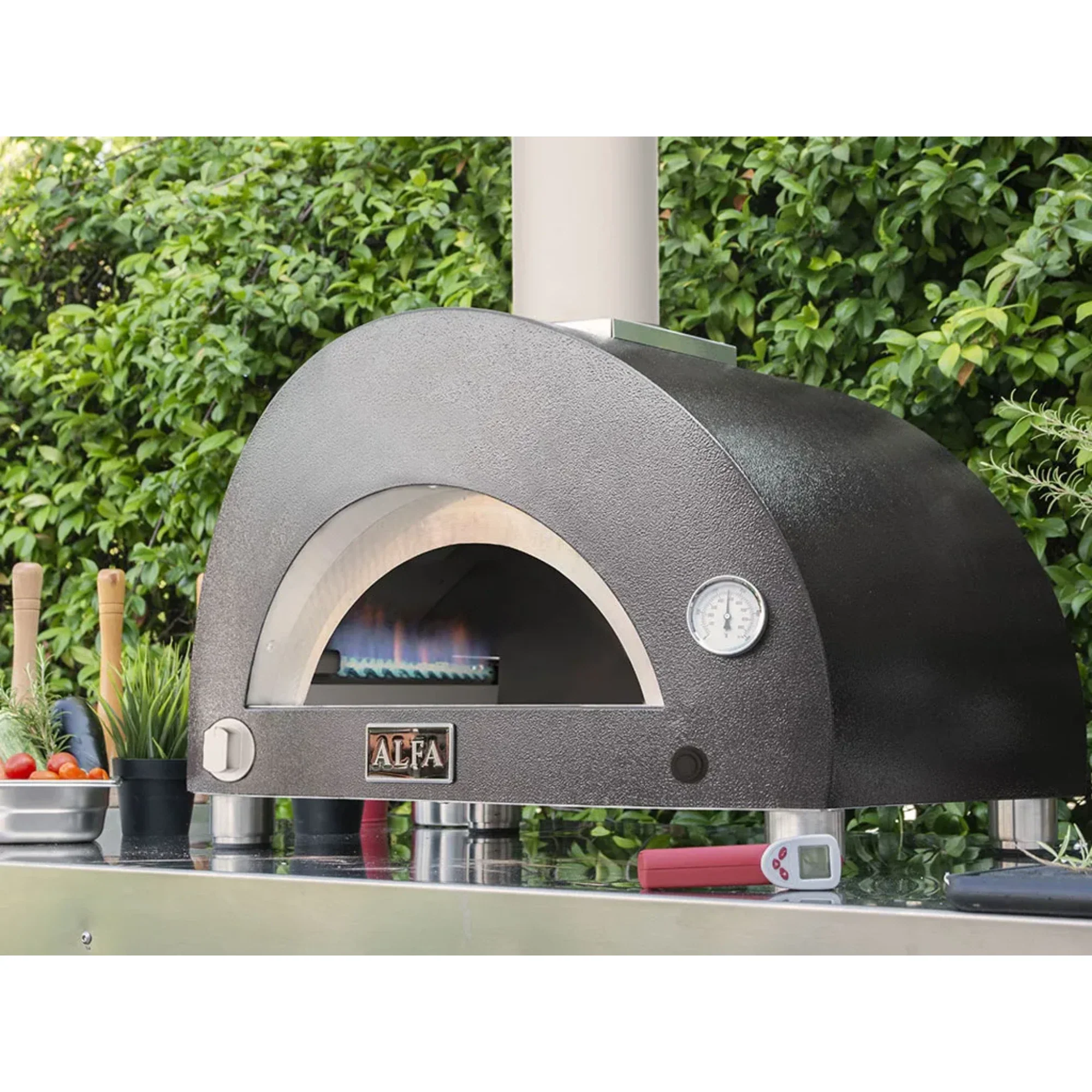 Alfa Moderno Anthracite Grey 1 Pizze Gas Pizza Oven - Image 4