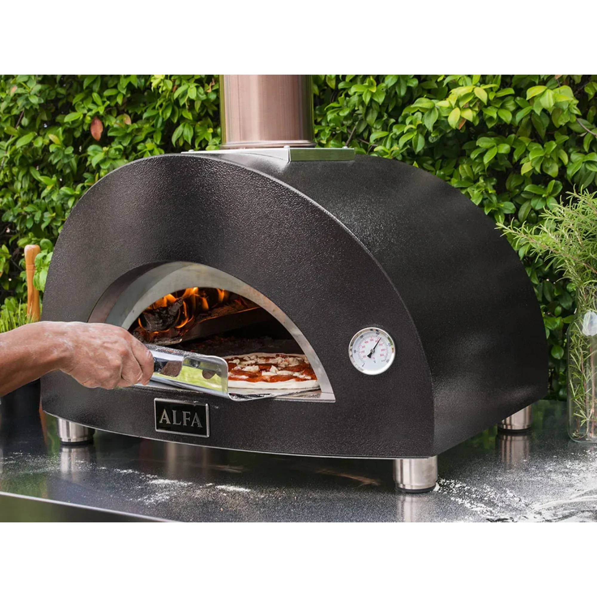 Alfa Moderno Anthracite Grey 1 Pizze Gas Pizza Oven - Image 5