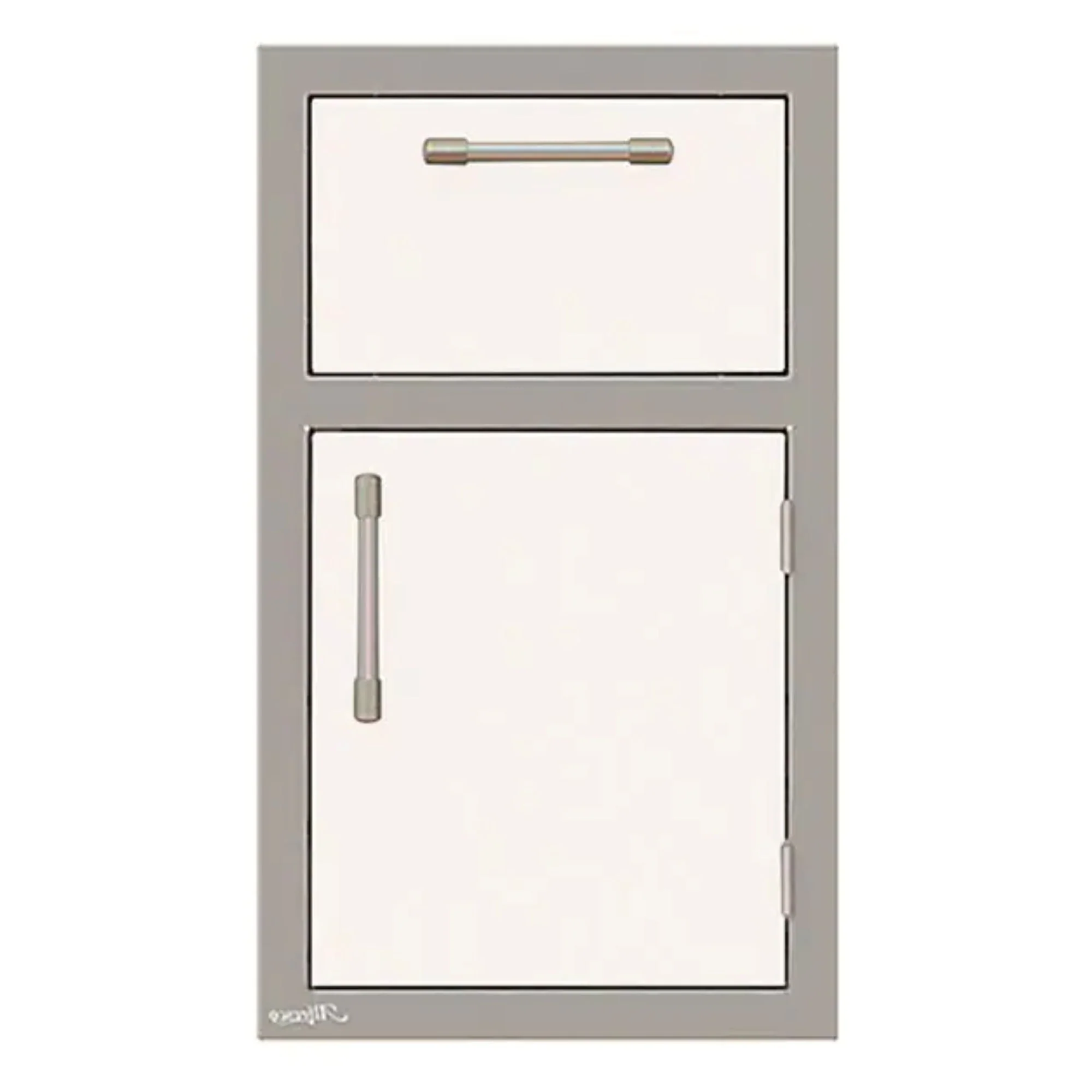 Alfresco 17-Inch Stainless Steel Right-Hinged Soft-Close Door & Drawer Combo - Image 3