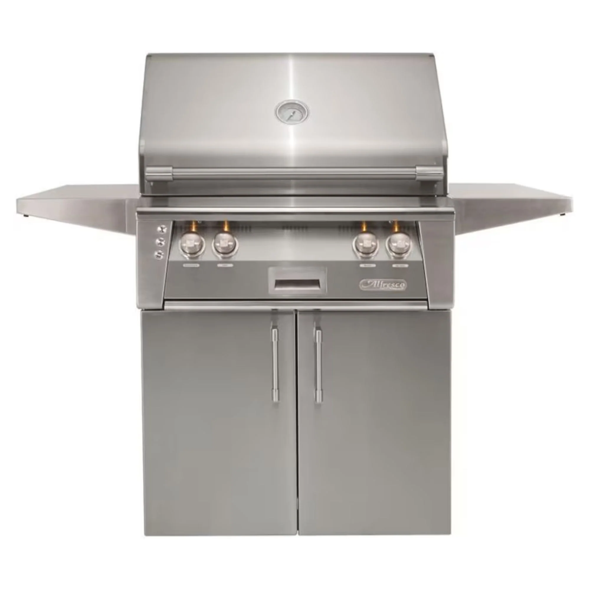 Alfresco 30-Inch Stainless Steel Freestanding Gas Grill w/ Rotisserie in Signal Gray