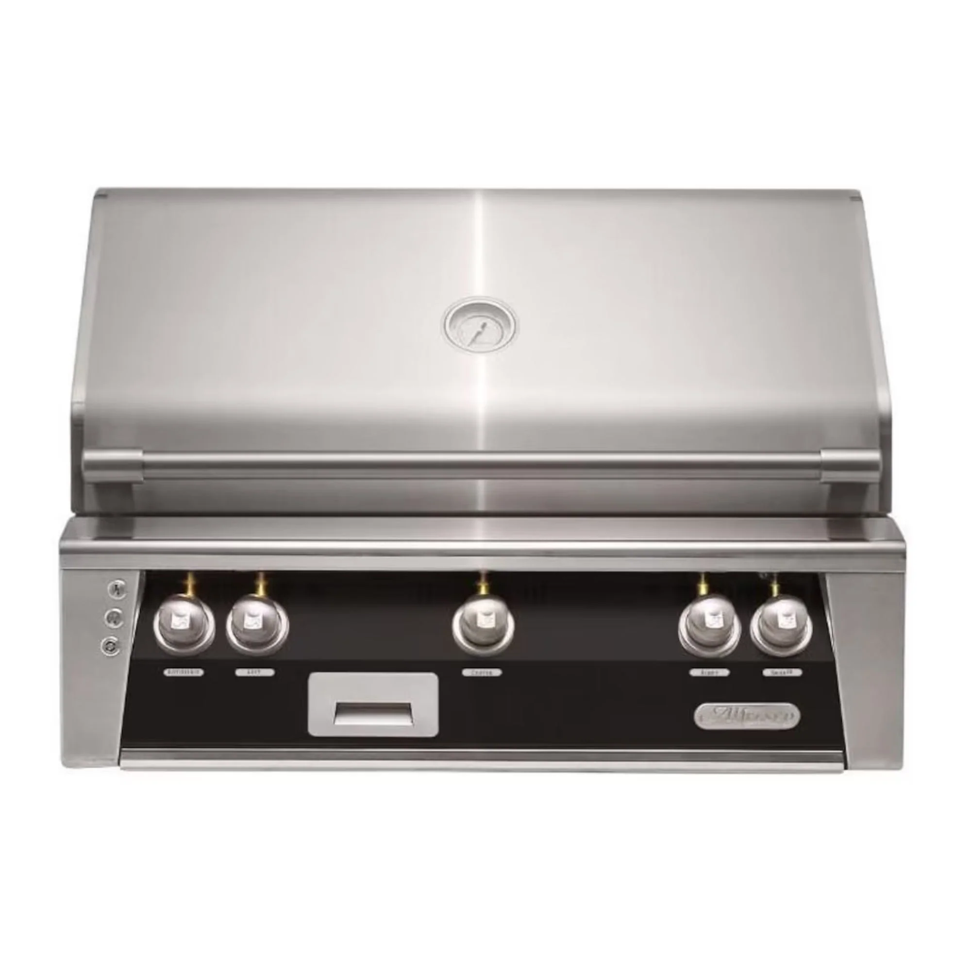 Alfresco 36-Inch Built-In Stainless Steel Gas Grill w/ Rotisserie & Sear Zone in Matte Jet Black