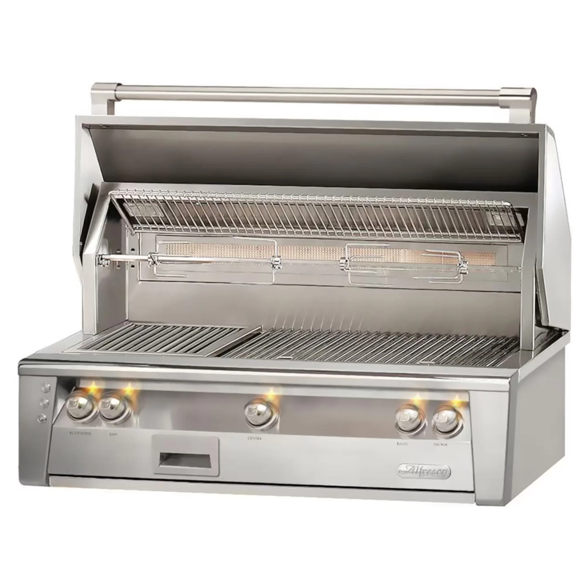 Alfresco 42-Inch Built-in Stainless Steel Gas Grill w/ Rotisserie