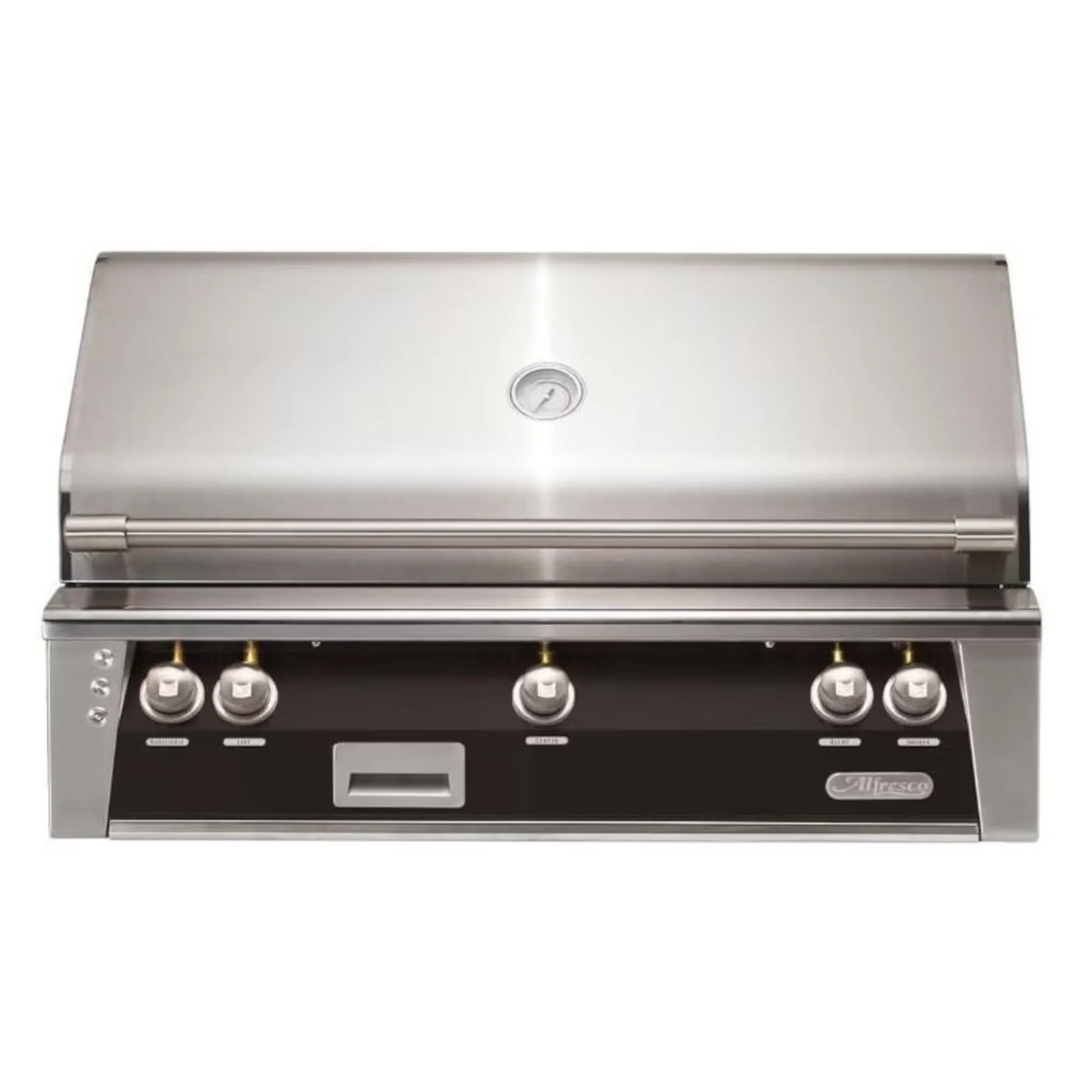 Alfresco 42-Inch Built-in Stainless Steel Gas Grill w/ Rotisserie & Sear Zone in Matte Jet Black