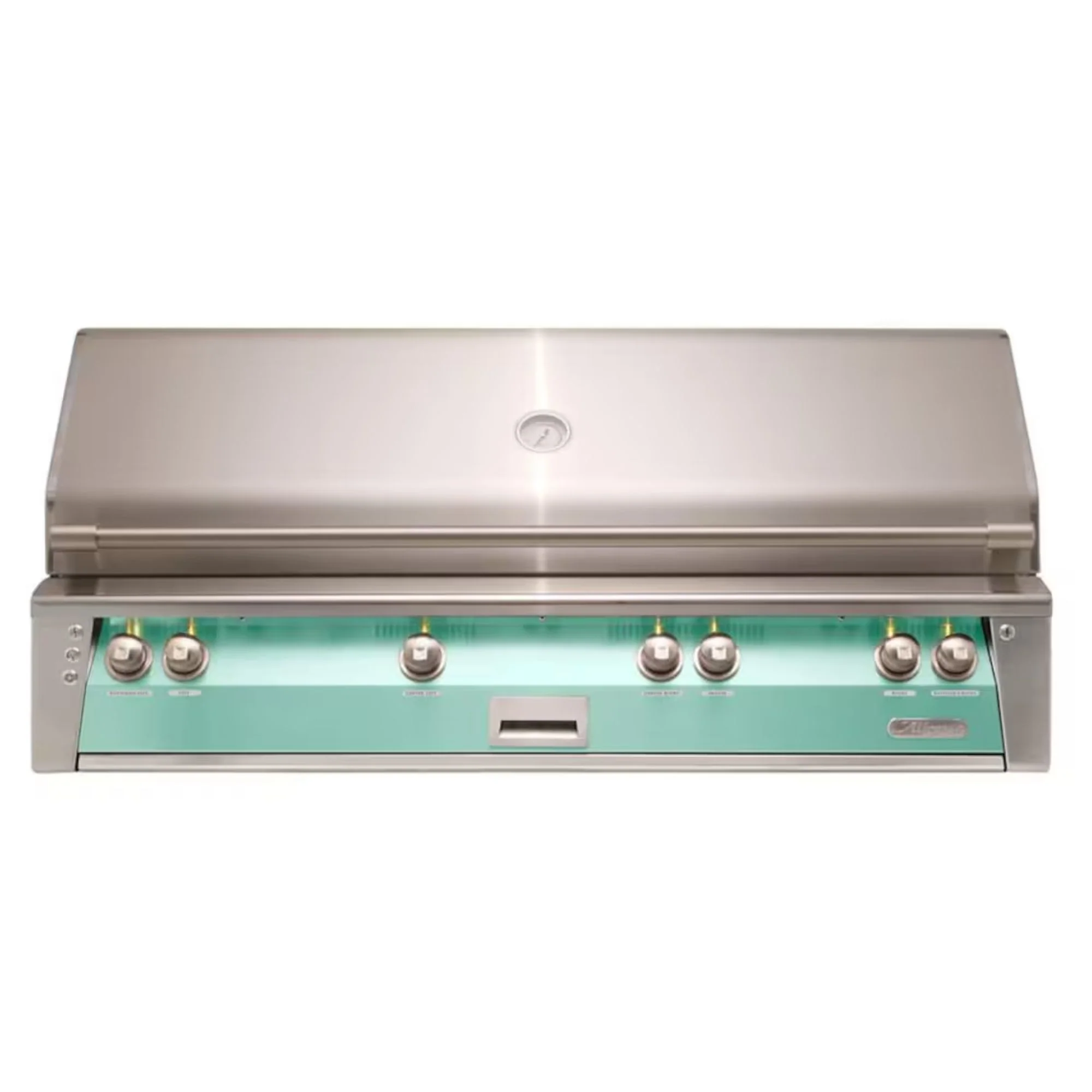 Alfresco 56-Inch Built-in Stainless Steel Gas Grill w/ Rotisserie & Sear Zone in Light Green