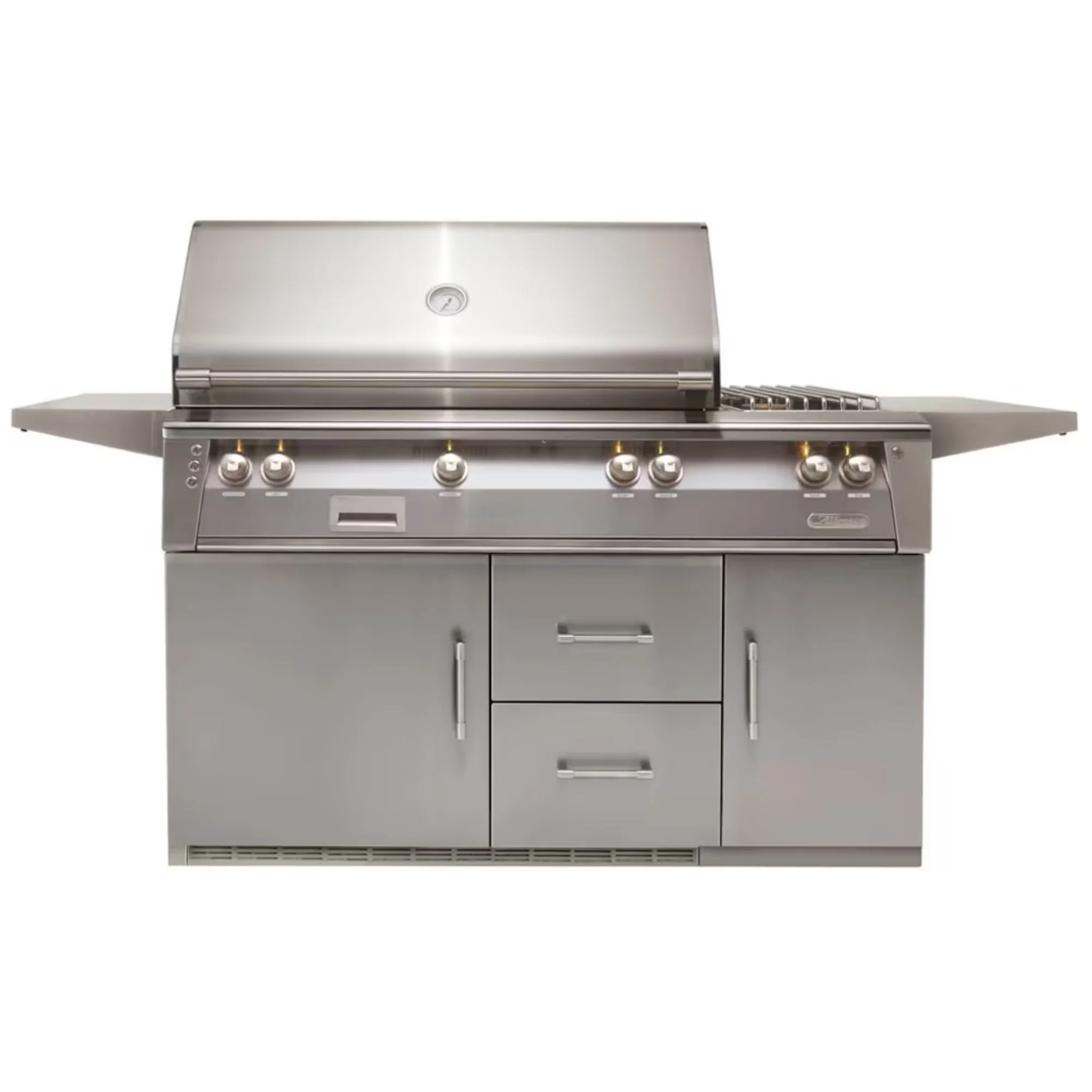Alfresco 56-Inch Stainless Steel Freestanding Gas Grill w/ Refrigerated Cart, Rotisserie, Sear Zone & Side Burner - Image 21