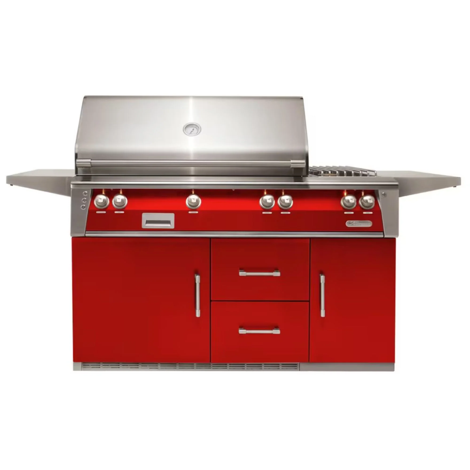 Alfresco 56-Inch Stainless Steel Freestanding Gas Grill w/ Refrigerated Cart, Rotisserie & Side Burner - Image 15