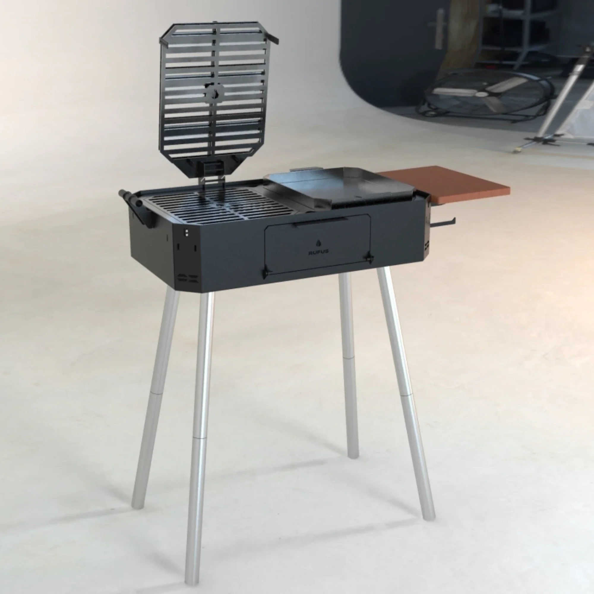 Andino Austral Freestanding Portable Double Charcoal Grill - Image 3