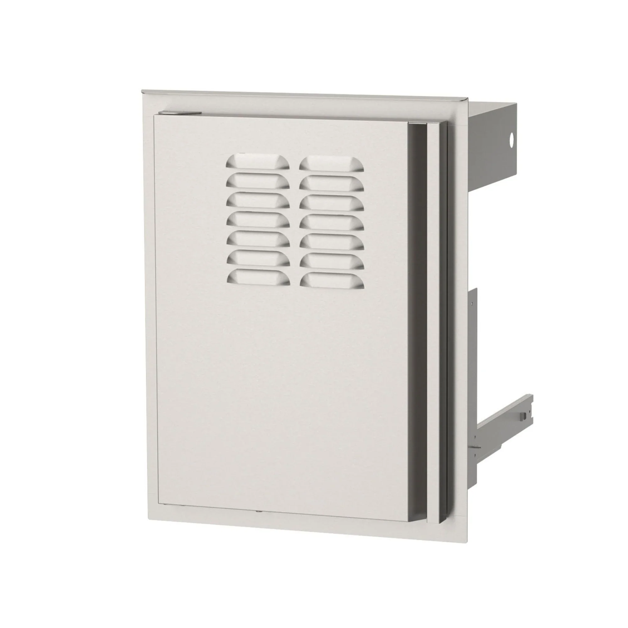 AOG 14-Inch Vertical Left Hinge Access Door with Tank Tray & Louvers