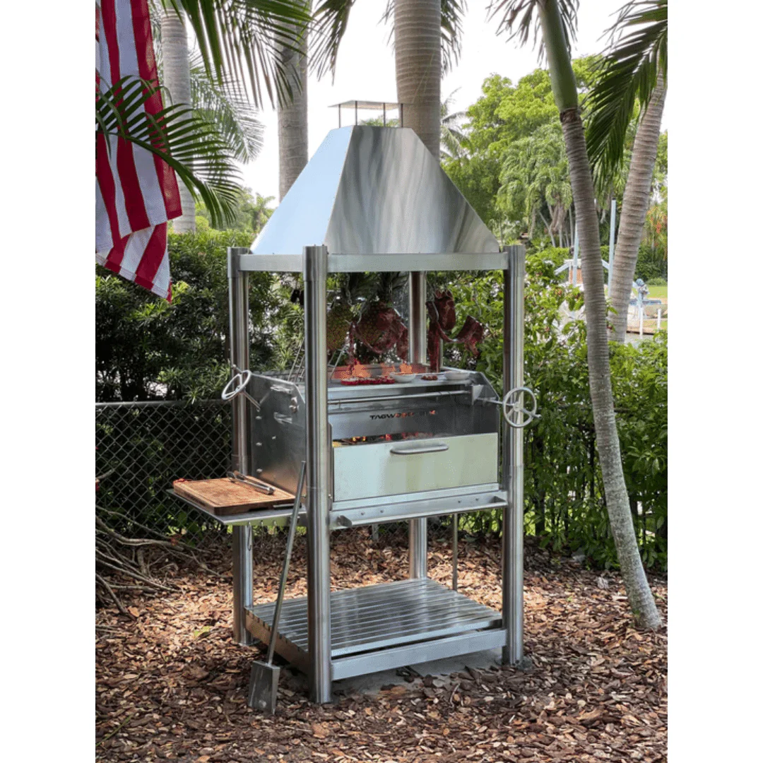 Tagwood BBQ02SS Premium Freestanding Santa Maria Argentine Grill Stainless Steel - "The Beast" - Image 5