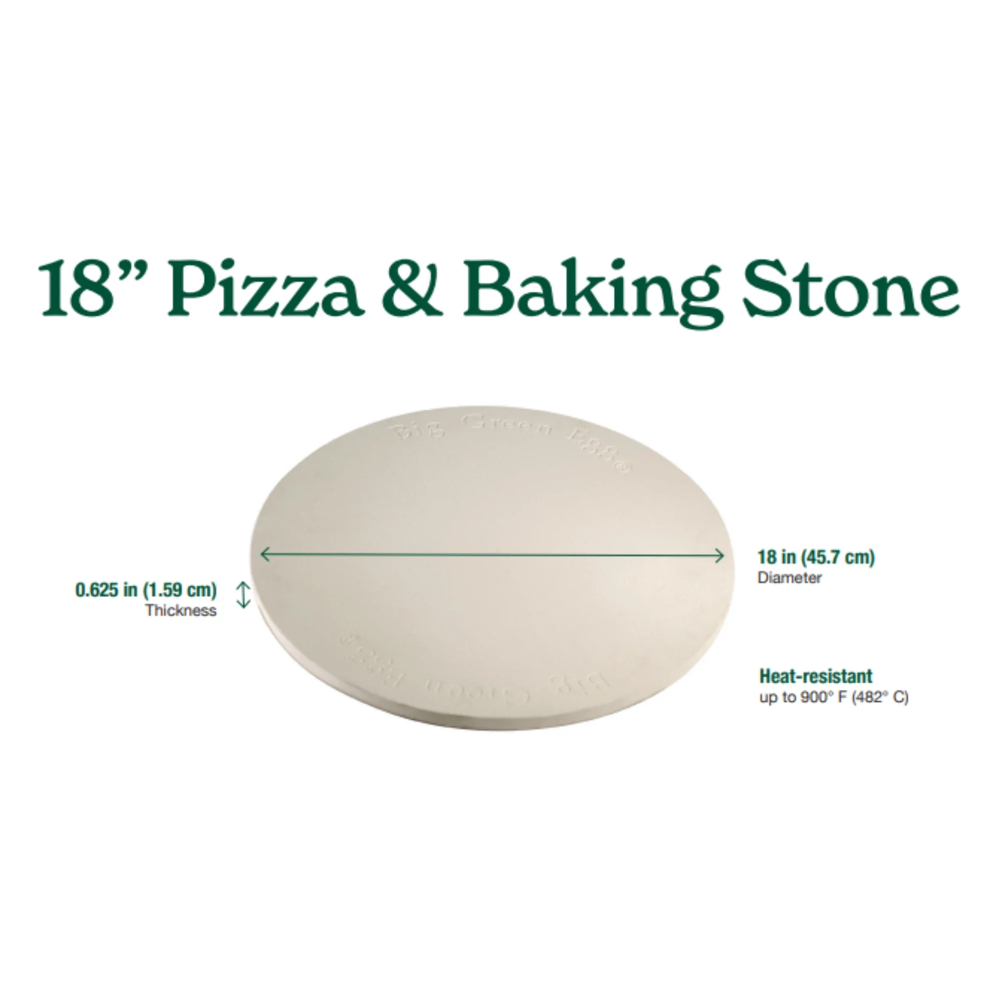 Big Green Egg 131539 18-Inch Pizza & Baking Stone - Image 2