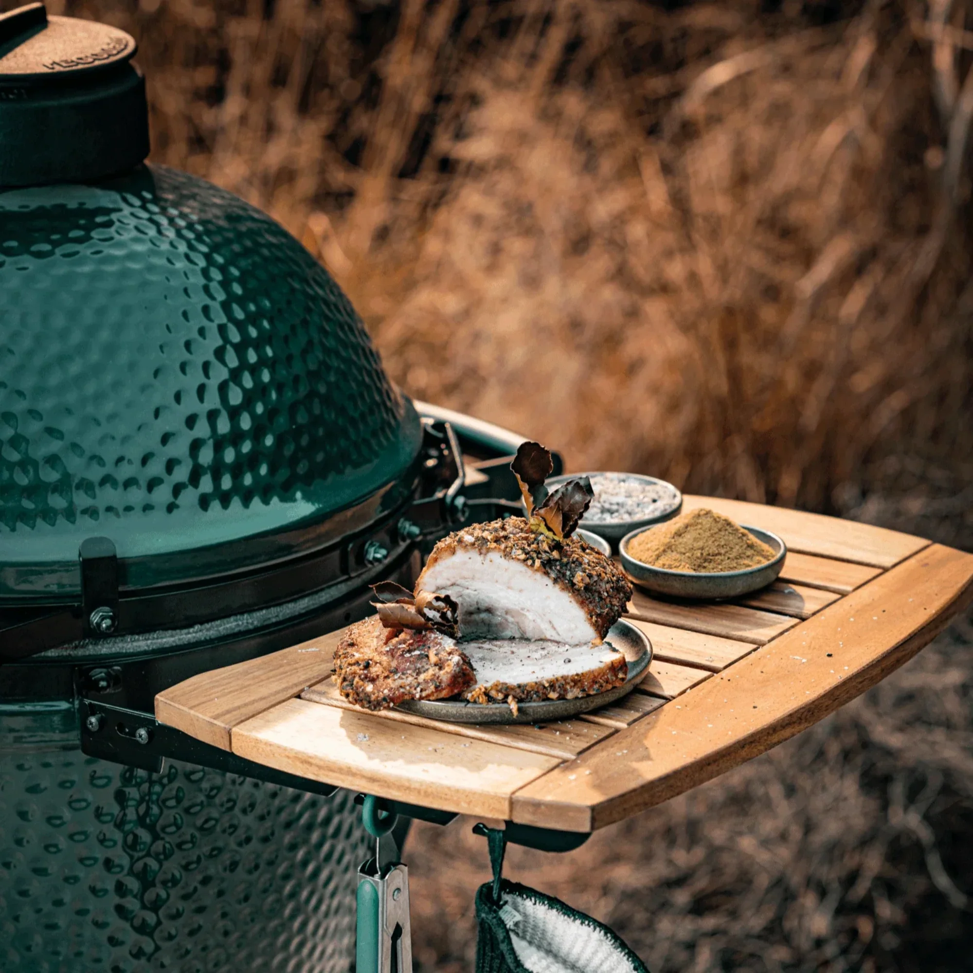 Big Green Egg Large Charcoal Grill in an intEGGrated Nest+Handler With Mates Package - Image 4