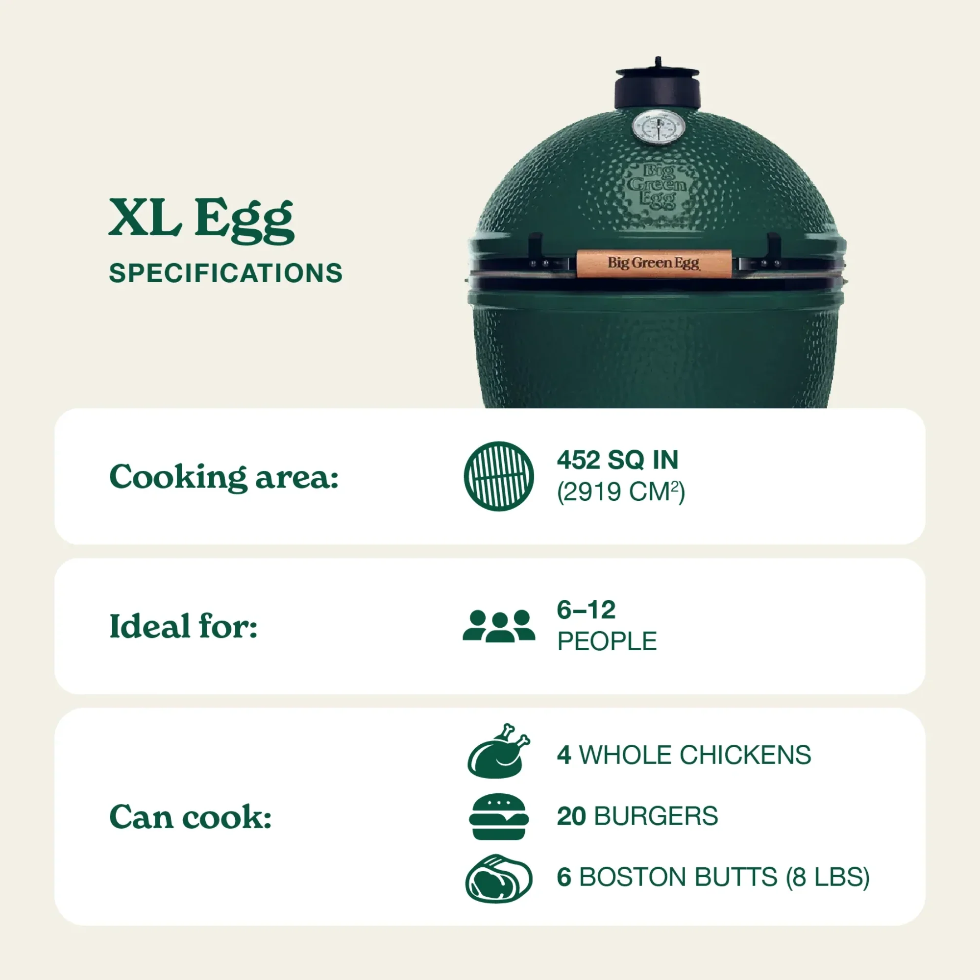 Big Green Egg XL Charcoal Grill in a Nest Package - Image 3