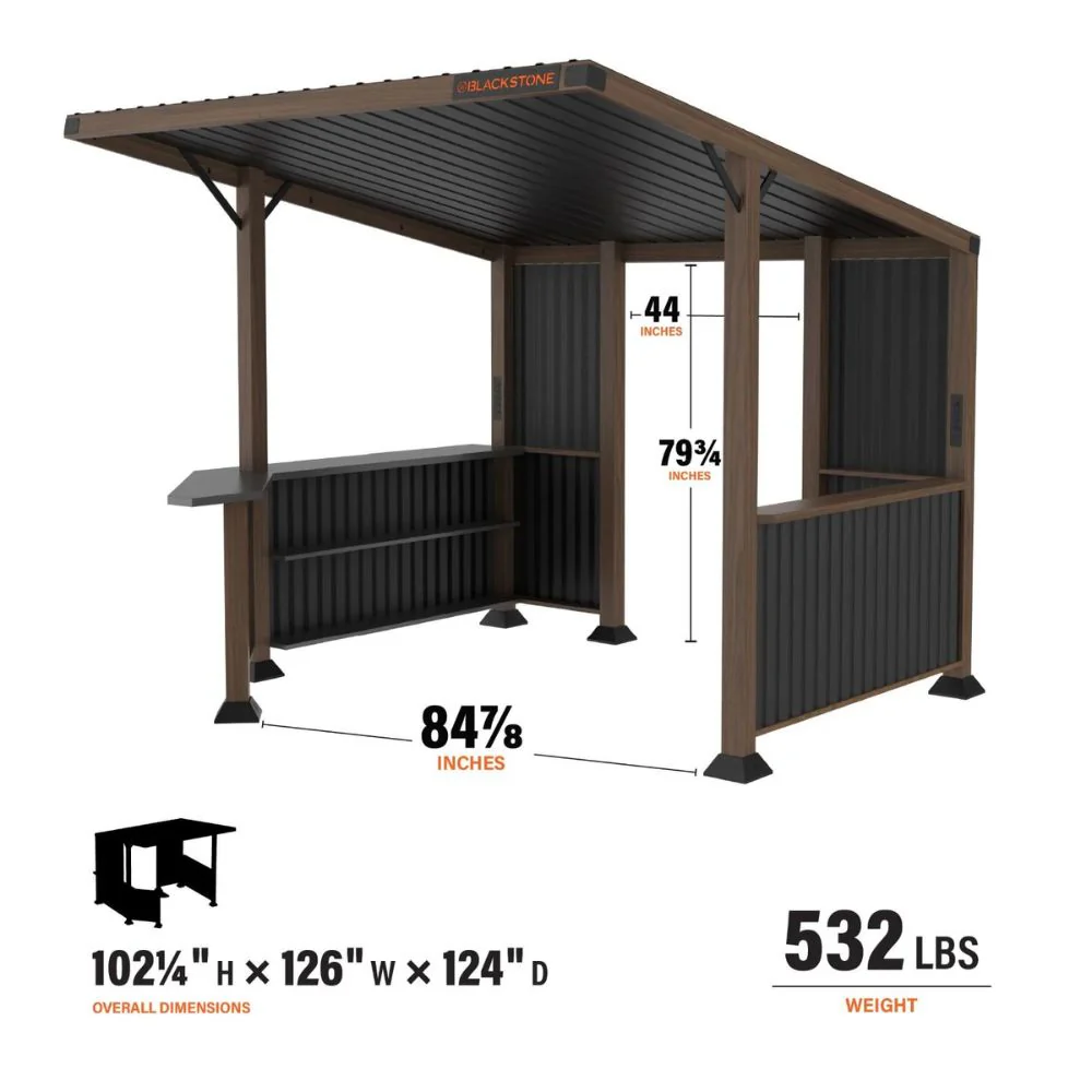 Blackstone 10 x 10-Foot Bar and Griddle/Grill Pavilion - Image 3