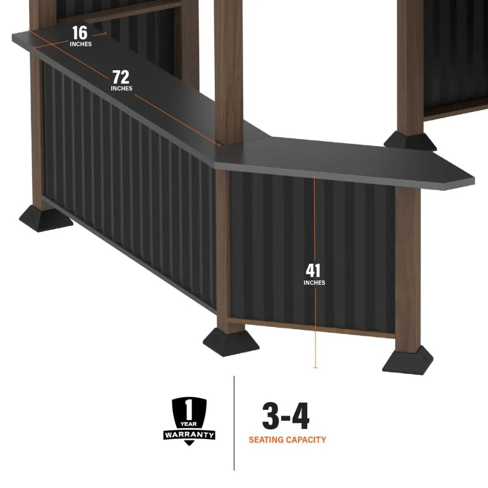 Blackstone 10 x 10-Foot Bar and Griddle/Grill Pavilion - Image 4
