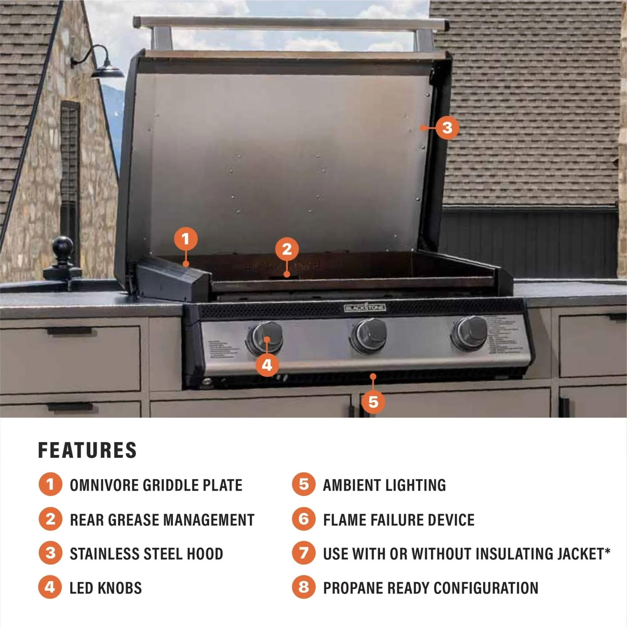 Blackstone 28-Inch Drop-in Griddle with Hood - Image 8