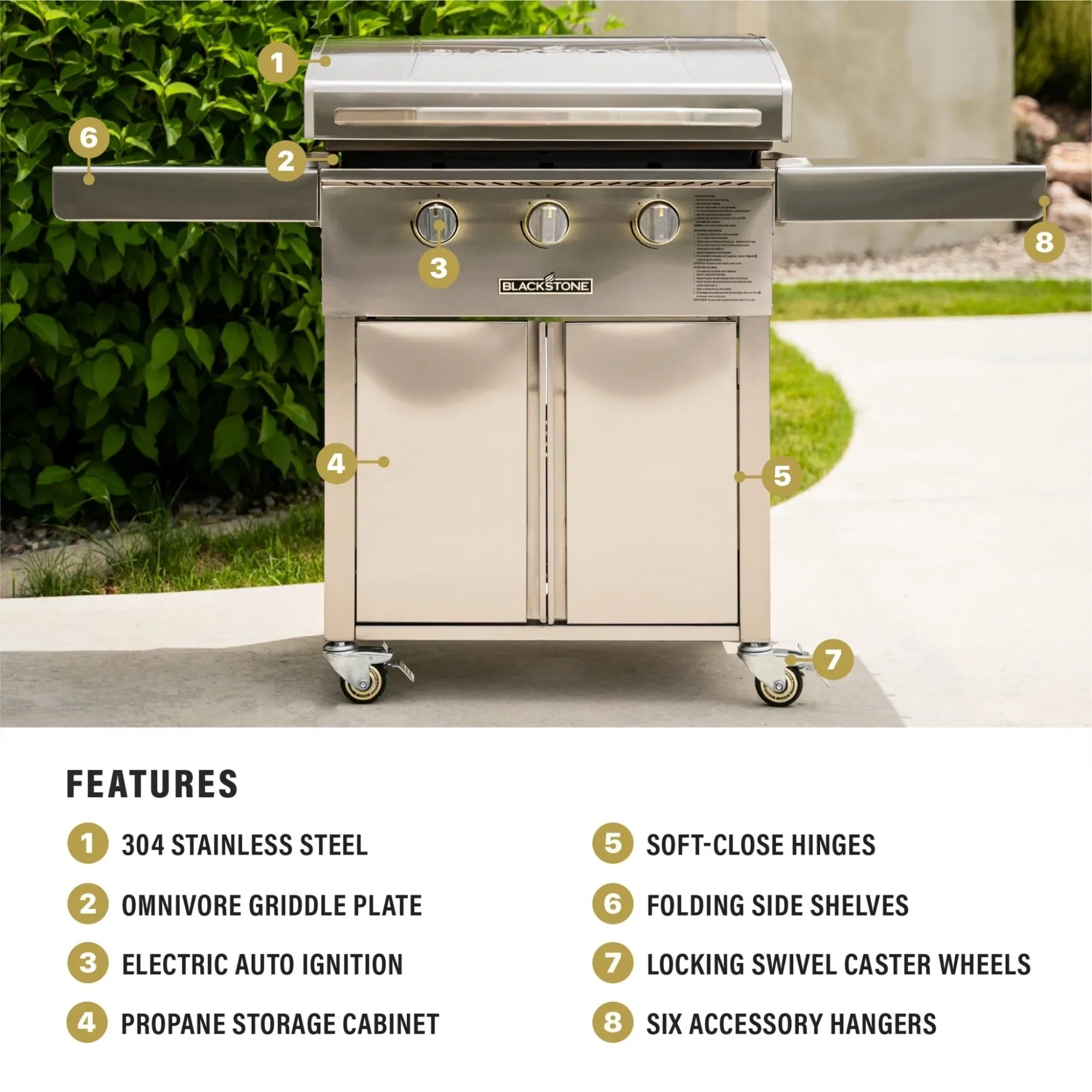 Blackstone 28-Inch Propane Griddle with Cabinet - Image 6