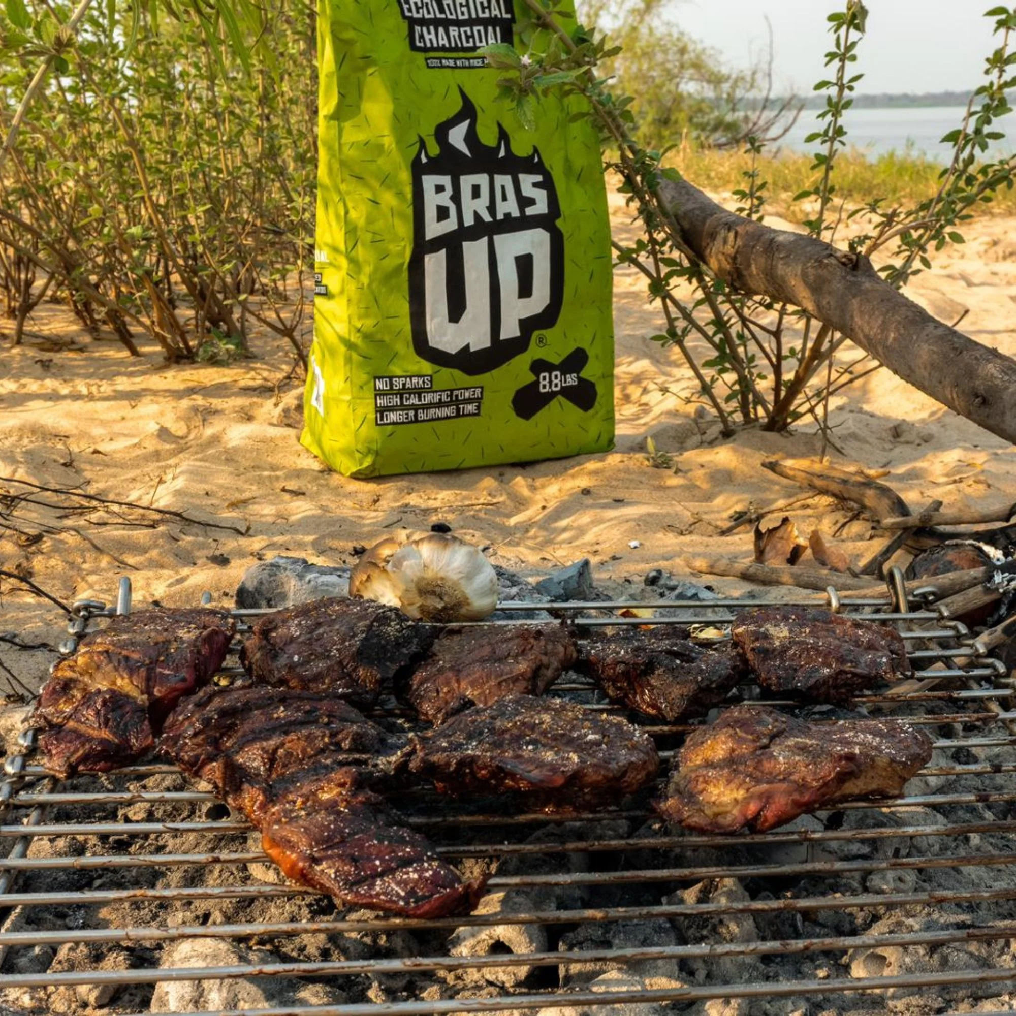 Brasup Rice Husk Ecological Lump Charcoal, 8.8 lbs - Image 2