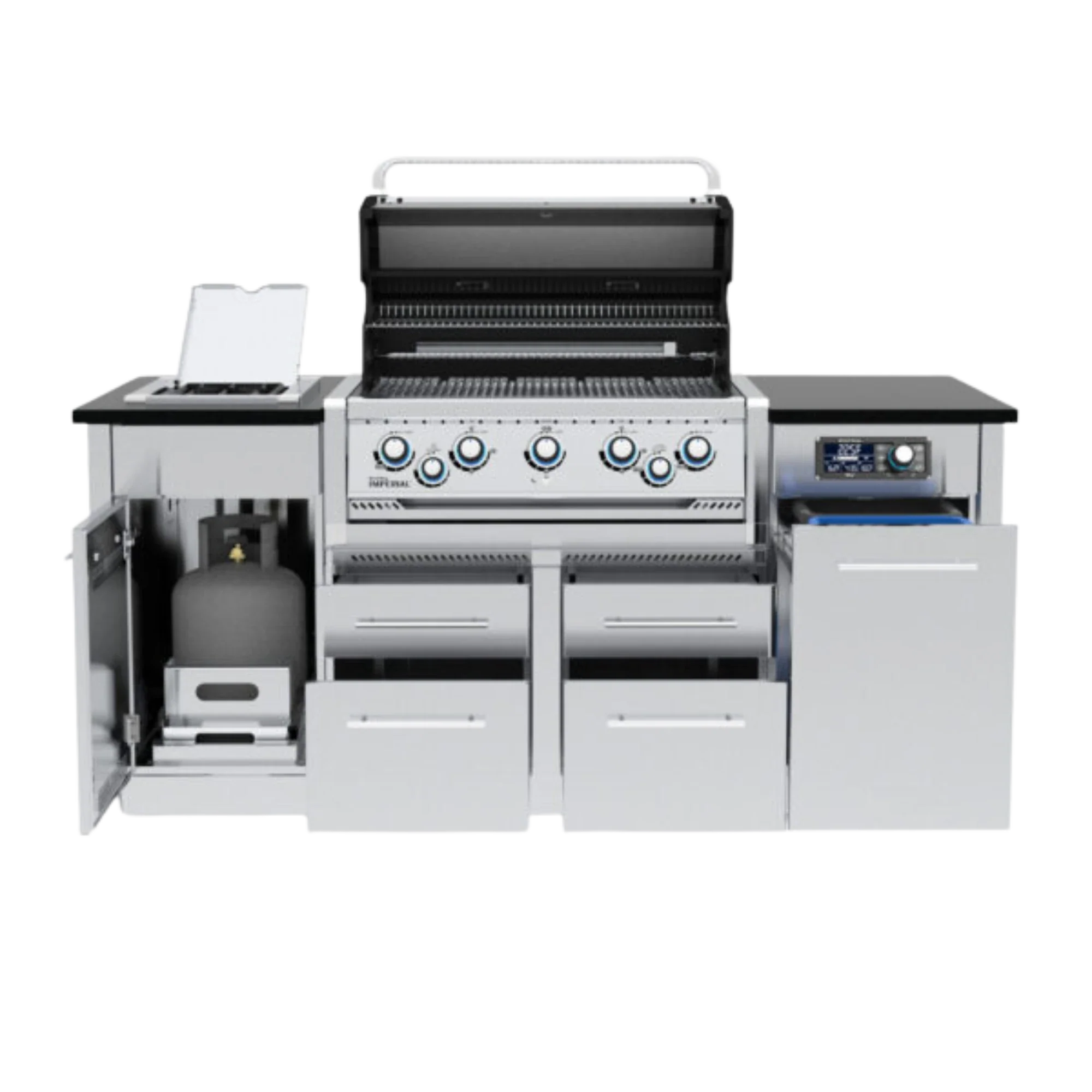 Broil King Outdoor Kitchen Island w/ Imperial QS 590i Gas Grill - Image 3