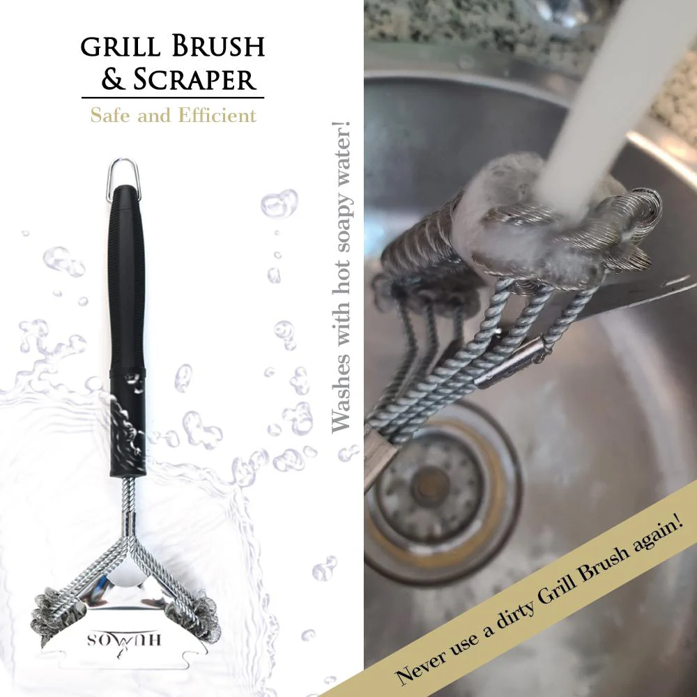 Humos Heavy Duty Grilling Brush and Scraper - Image 7