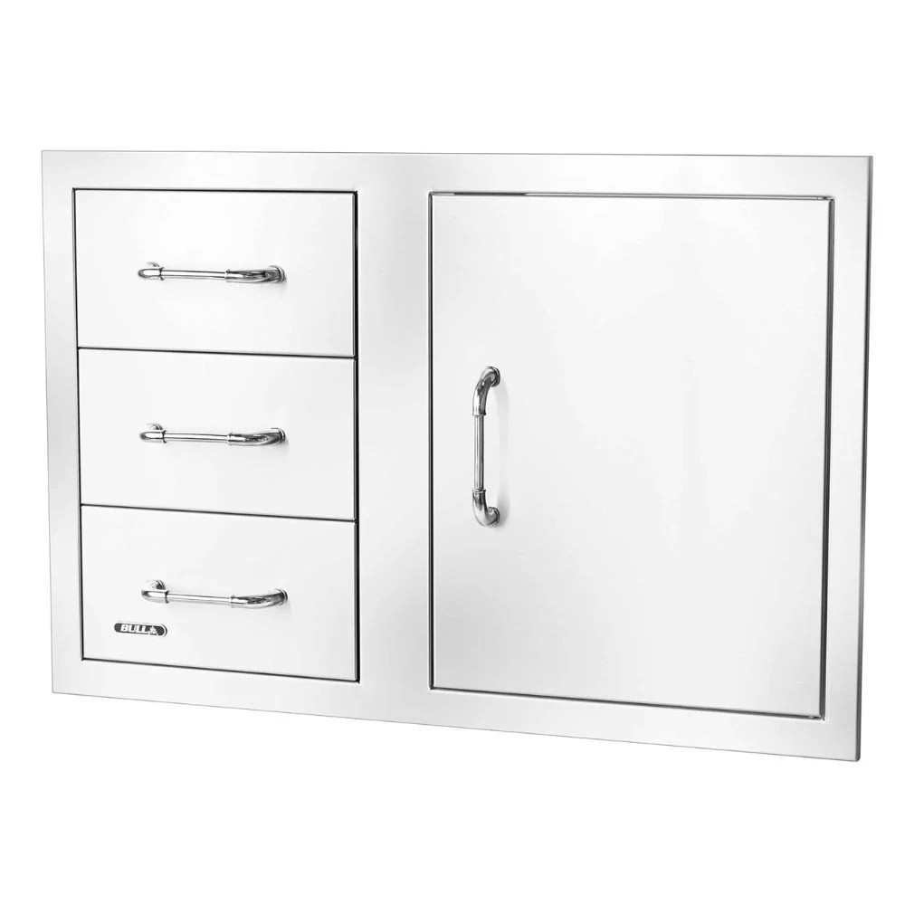 Bull 25900 30-Inch Stainless-Steel 3 Drawer Door Combo w/ Reveal - Image 2