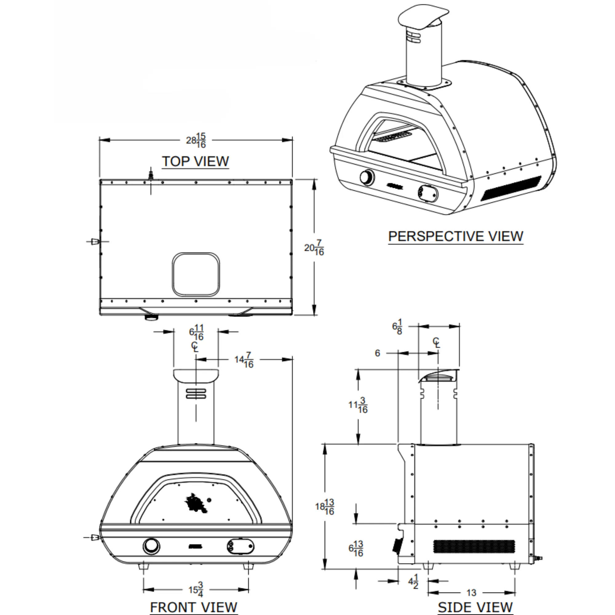 Bull 69550 Dual Fuel Countertop Pizza Oven - Image 6