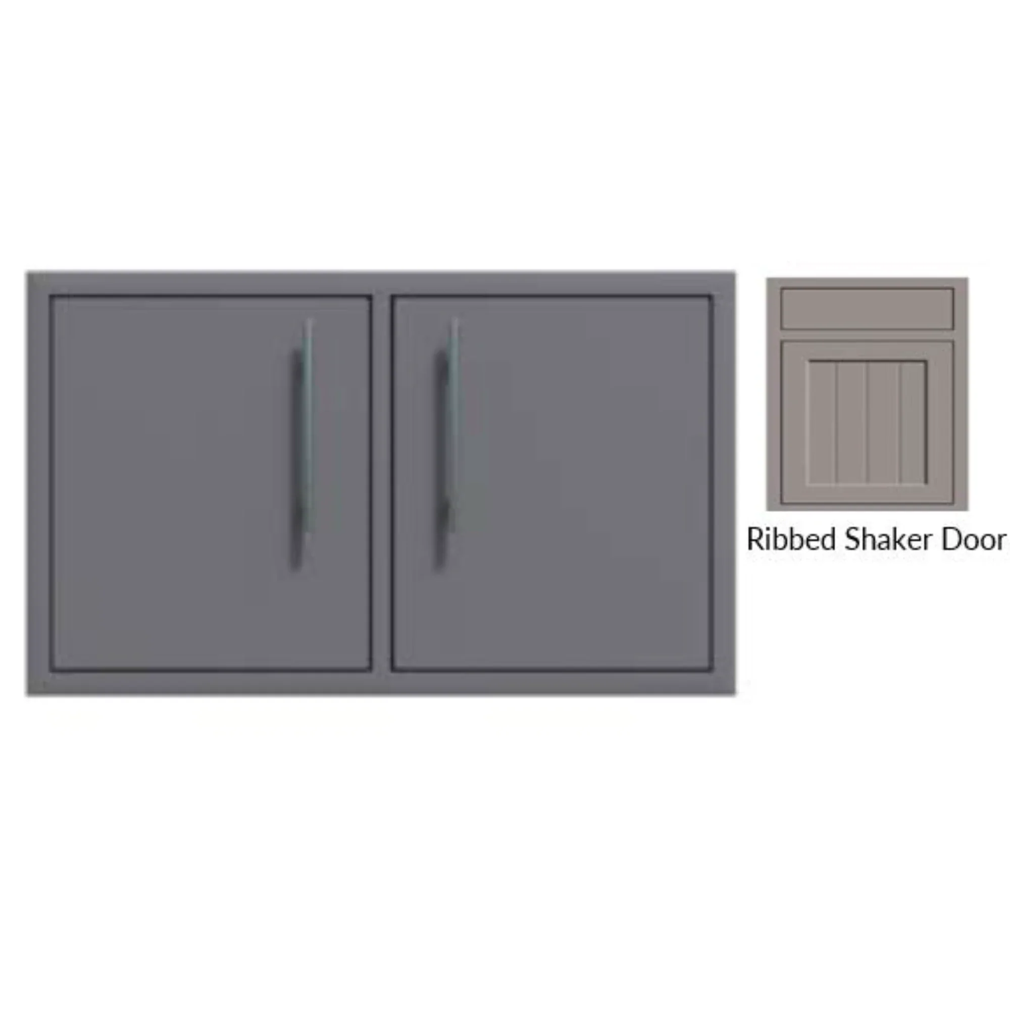 Challenger Designs Canyon Ribbed Shaker Style 30-Inch Under Grill Cabinet