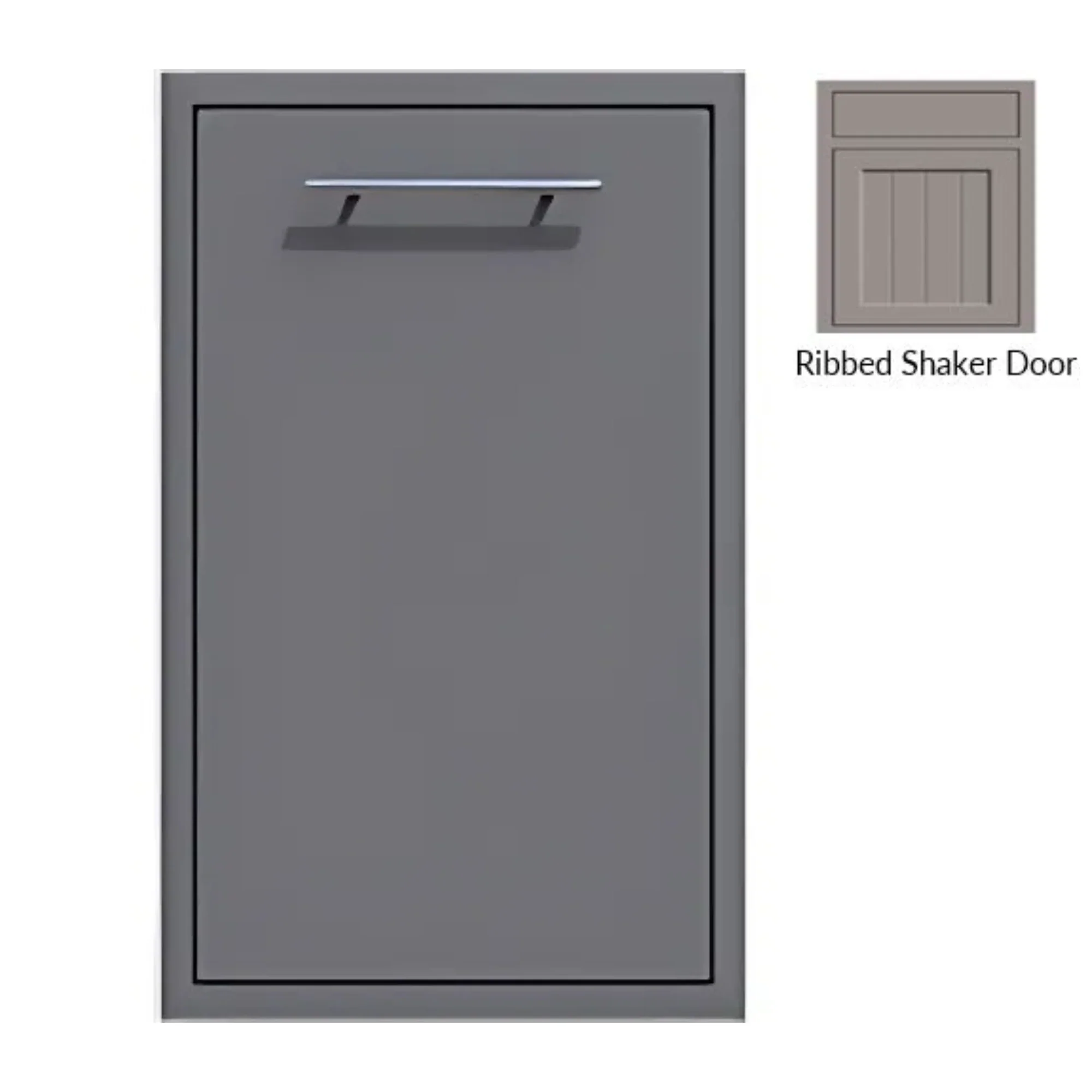 Challenger Designs Canyon Ribbed Shaker Style Full Enclosure Trash Pullout Drawer