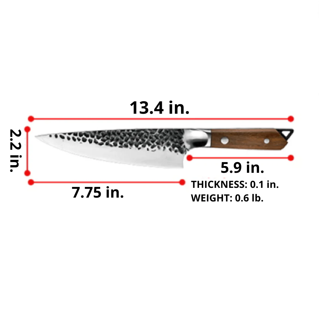 CHEF KNIFE SANTOKU NAKIRI 8'' - Image 4