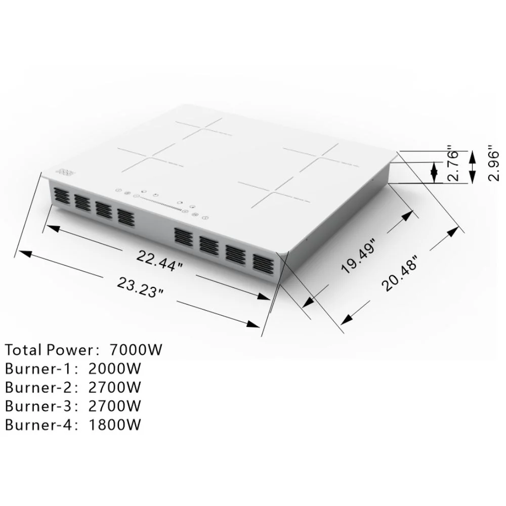 Cook Good White Built-in 24-Inches Induction Cooktop - Image 4
