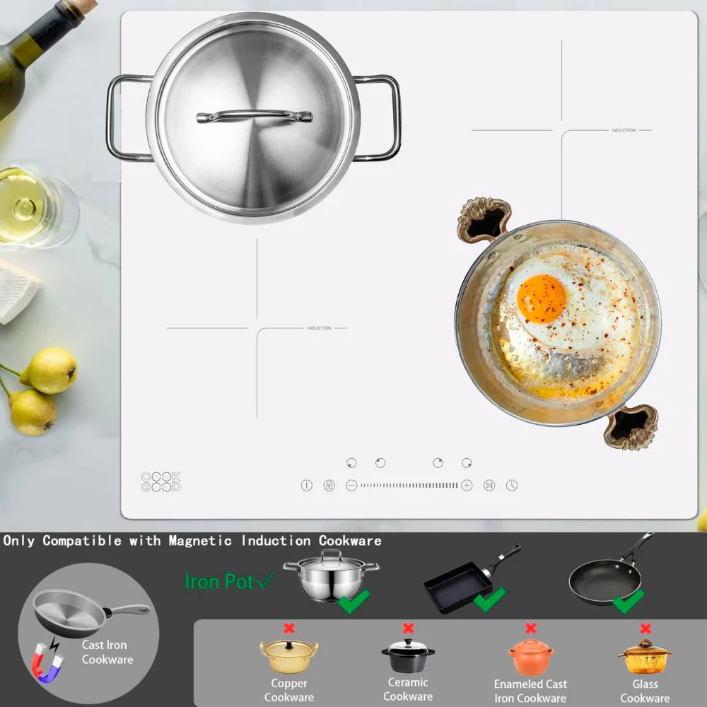 Cook Good White Built-in 24-Inches Induction Cooktop - Image 5