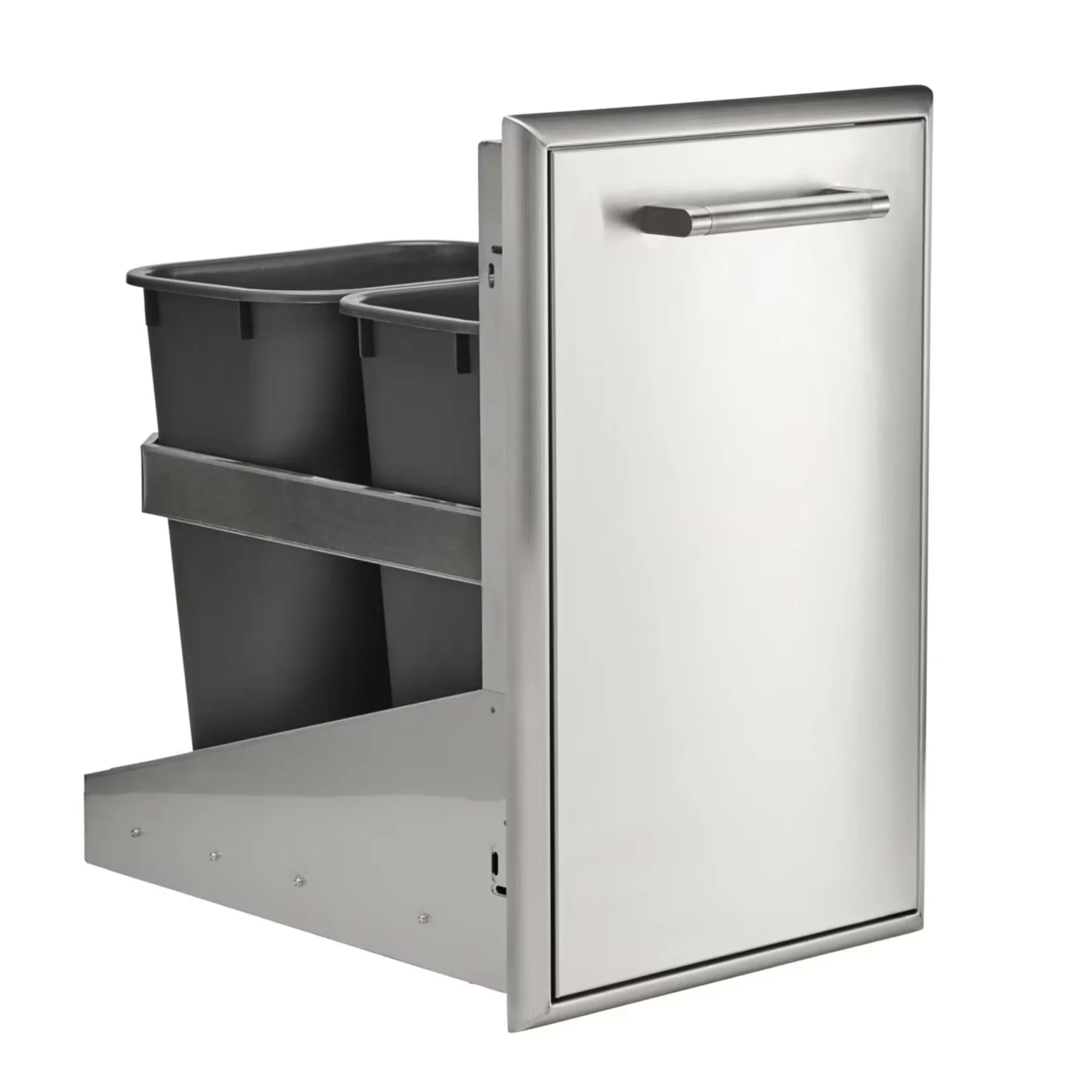 Coyote 18-Inch Front to Back Double Trash / Recycle Bin - Image 2