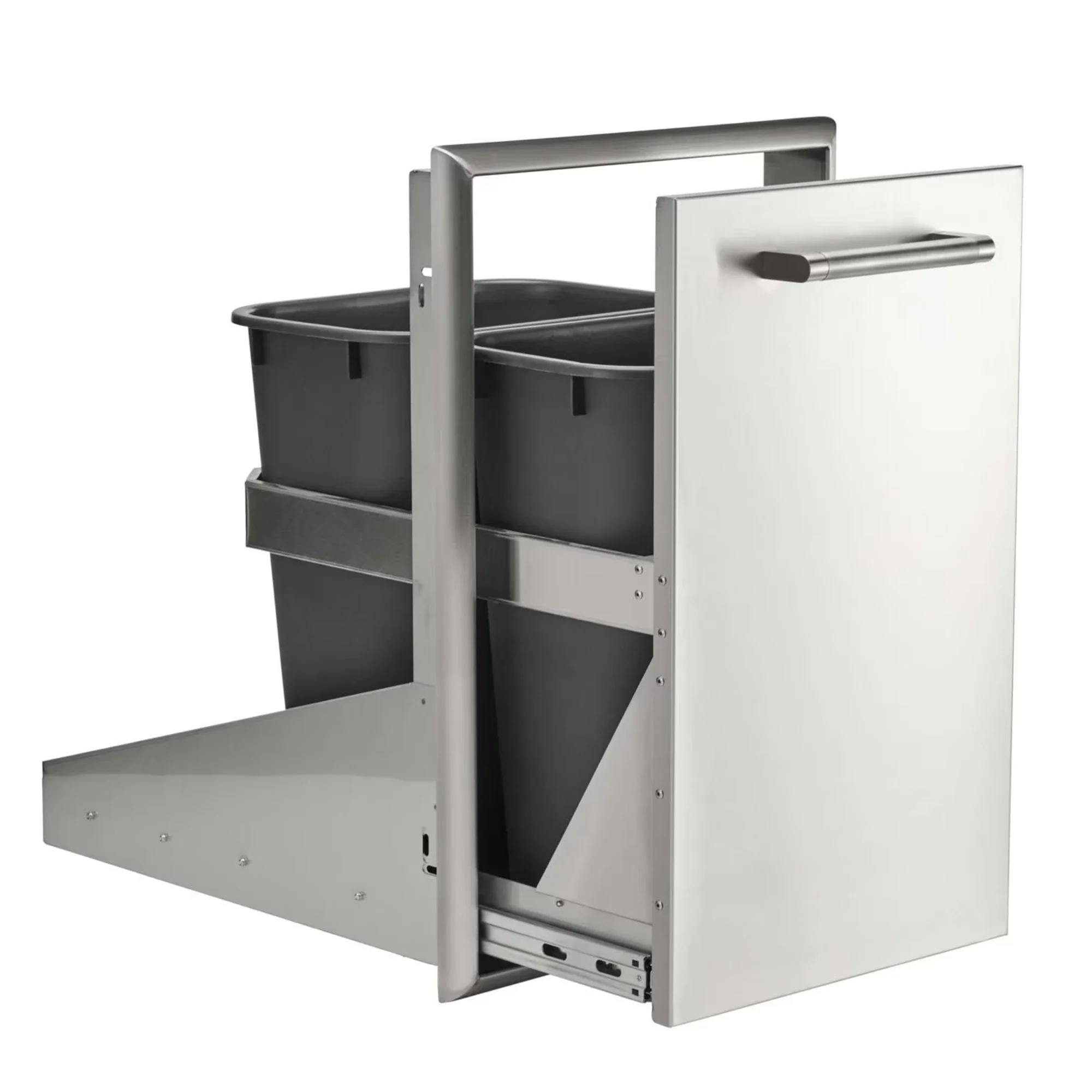 Coyote 18-Inch Front to Back Double Trash / Recycle Bin - Image 4