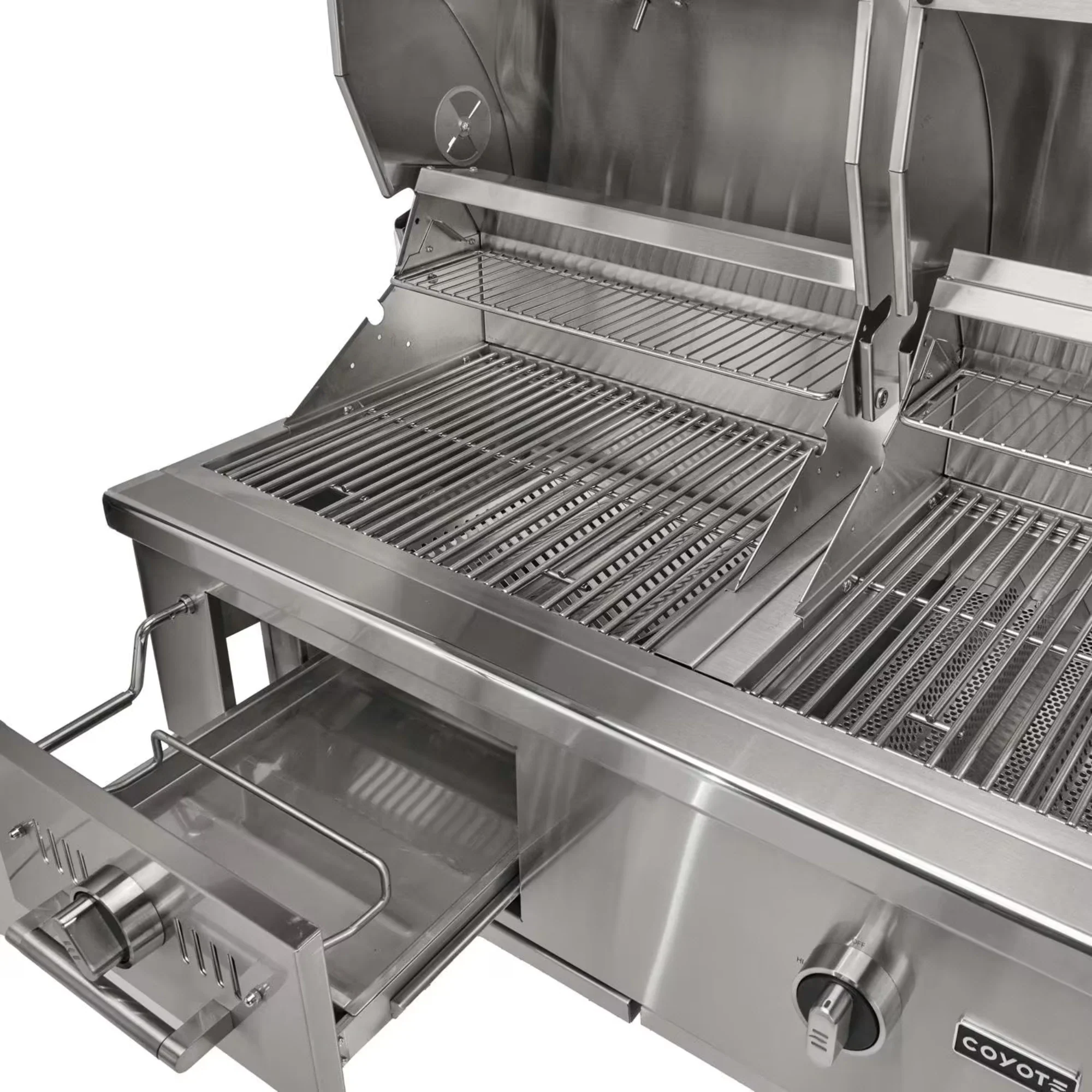 Coyote 50-Inch Built-In Gas/Charcoal Hybrid Grill - Image 4