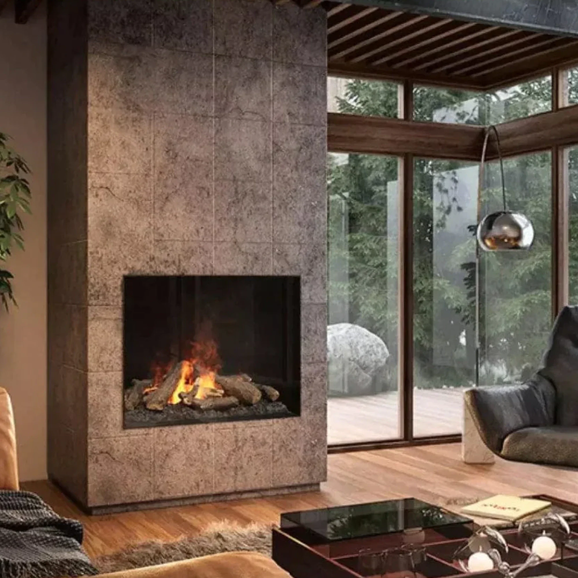Dimplex Faber E-Matrix 32x26-Inch Front-Facing Built-In Electric Fireplace - Image 8