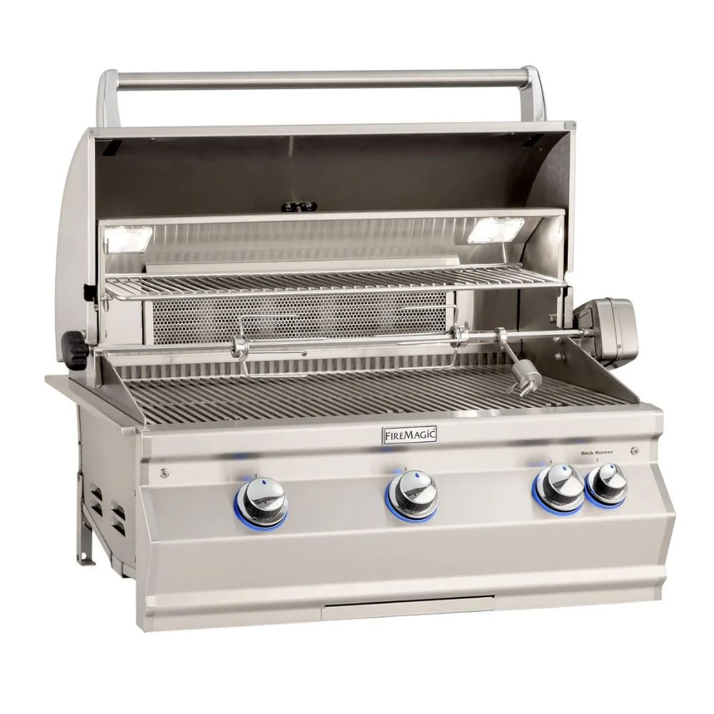 Fire Magic Aurora A790i 36-Inch Built-In Gas Grill w/ Magic View Window, Rotisserie, And Analog Thermometer - Image 2