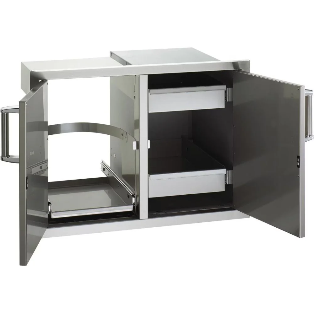 Fire Magic Premium Flush 30-Inch Double Access Door w/ Drawers & Propane Tank Storage