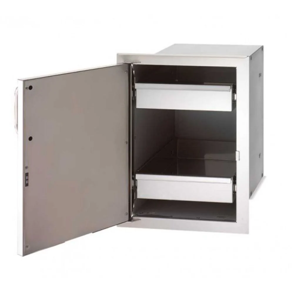 Fire Magic Select 14-Inch Enclosed Single Access Door w/ Double Drawers - Image 2