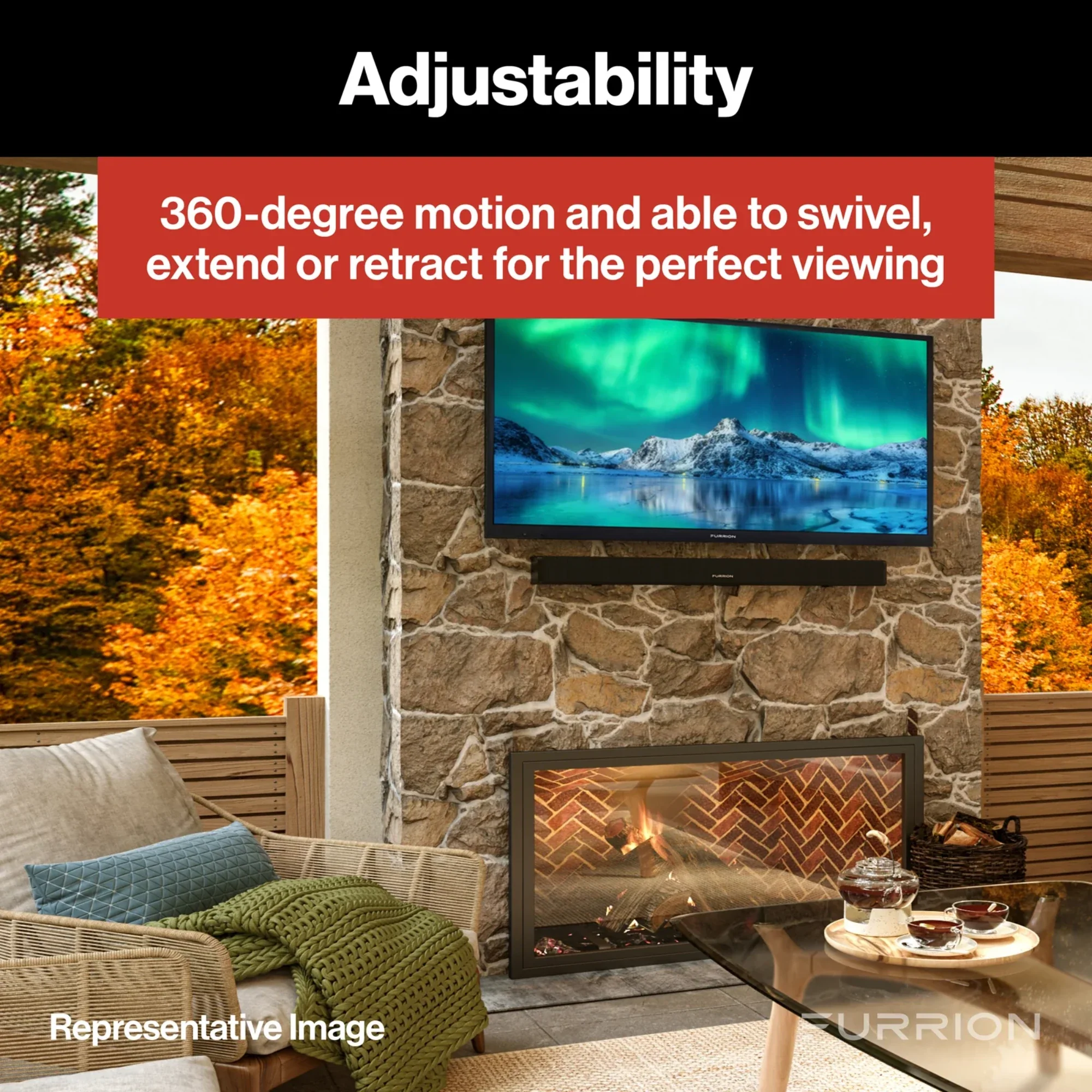 Furrion Aurora Universal Outdoor Ceiling Full Motion Mount #F2AA003ABBK - Image 6