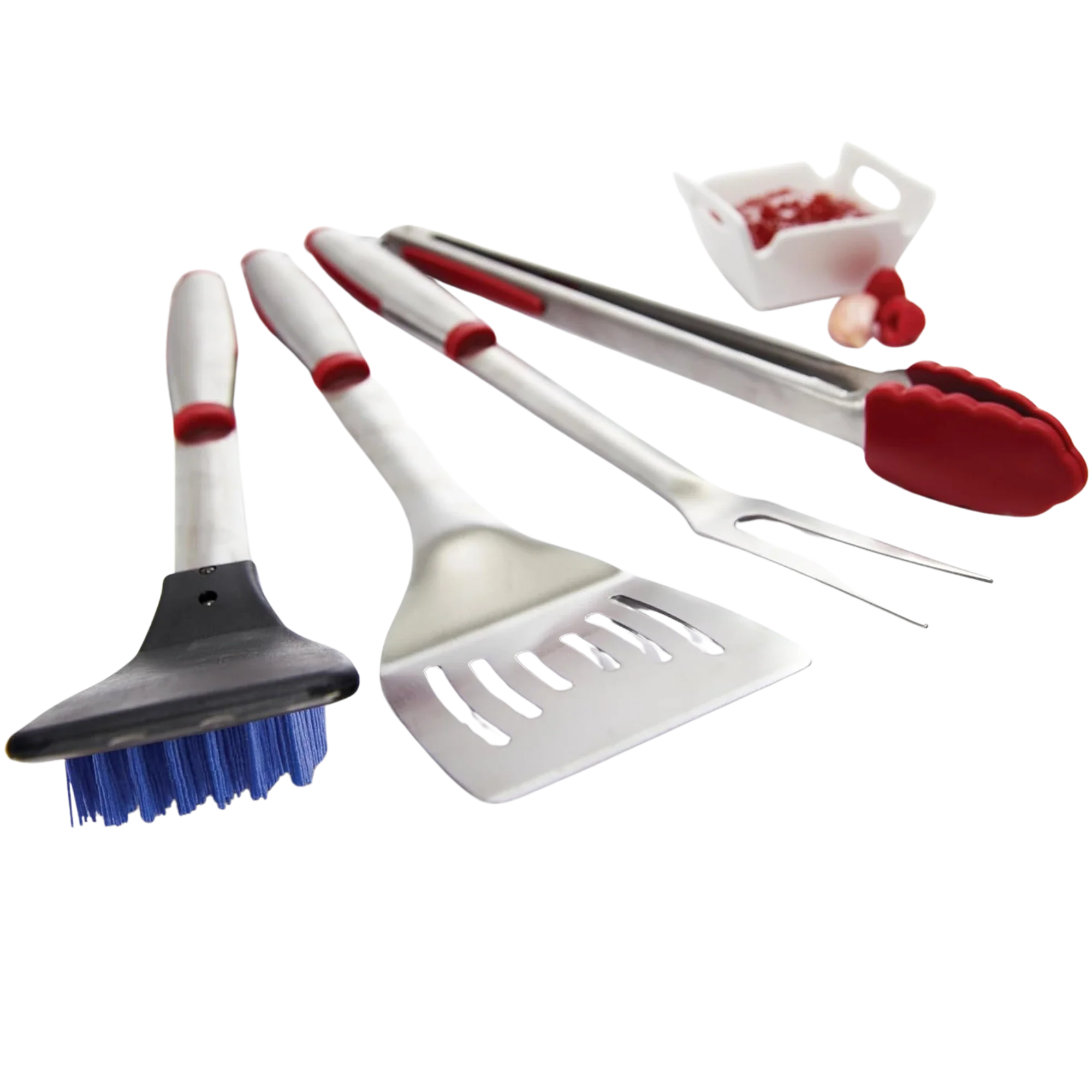 GrillPro 4-Piece Stainless Steel Tool Set with Grips - Image 2