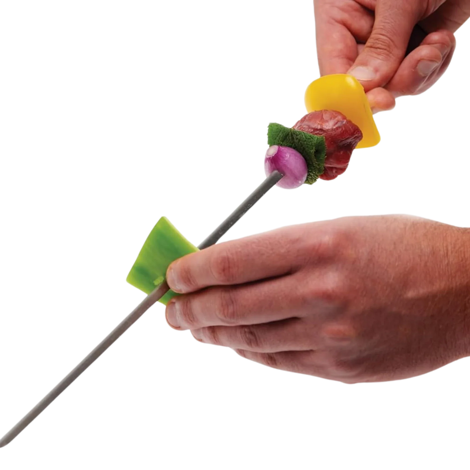 GrillPro Stainless Steel V-Shaped 15-Inch Grilling Skewers 4-pack - Image 2