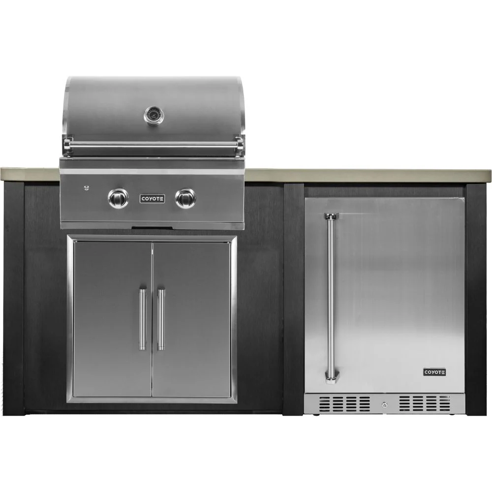 Haven Outdoor 66-Inch Outdoor Kitchen Island with 24-Inch Refrigerator space - Image 2