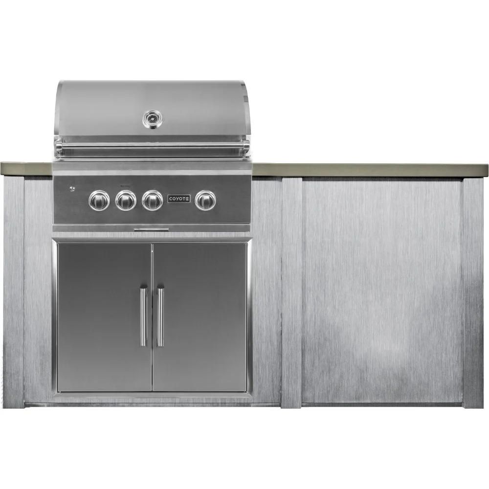 Haven Outdoor 72-Inch Outdoor Kitchen Island with Plain Panel - Image 3