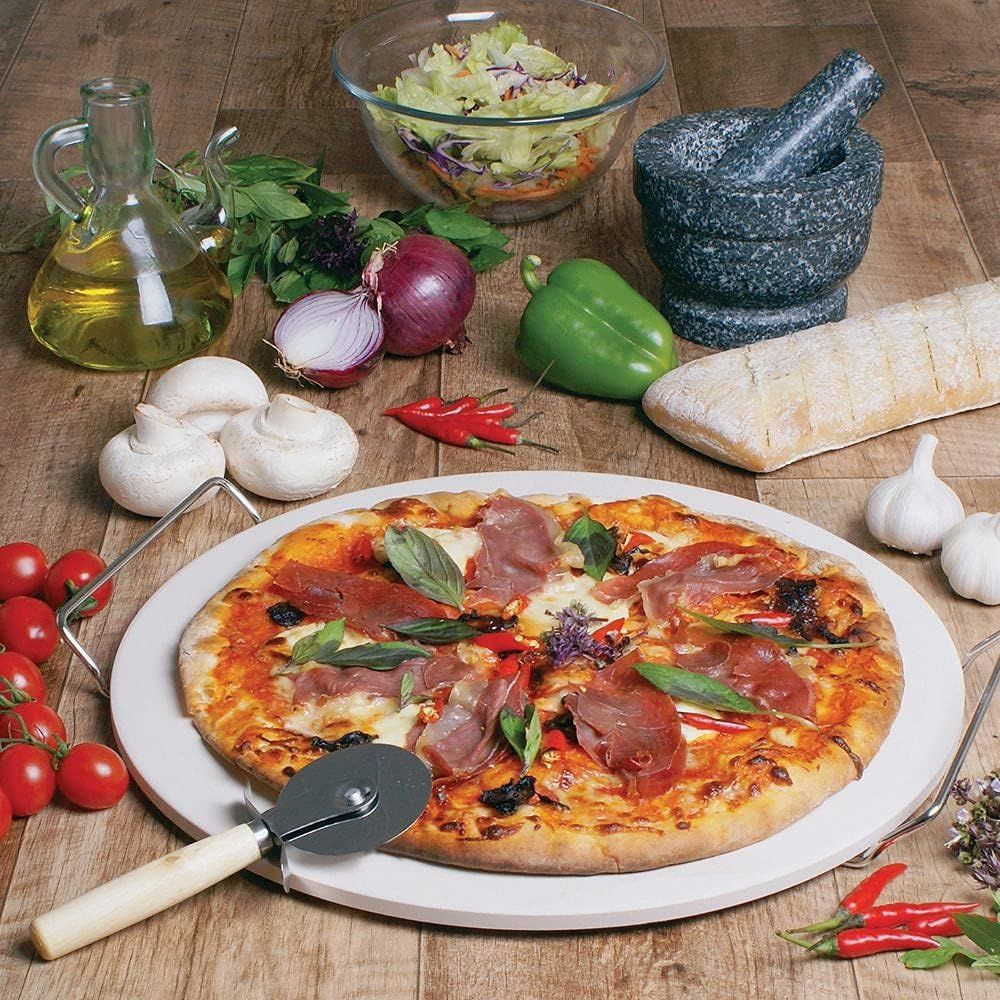 Humos 15-Inch Durable & Safe Round Pizza Ceramic Stone - Image 8