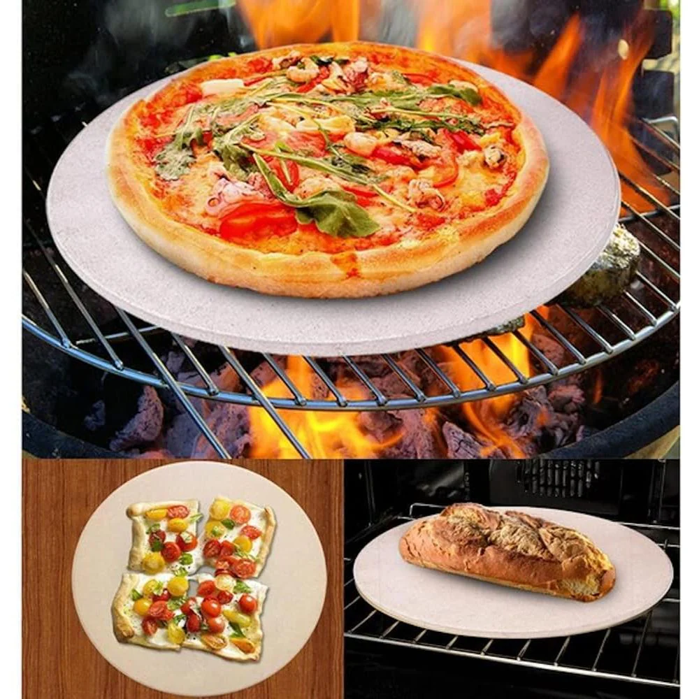 Humos 15-Inch Durable & Safe Round Pizza Ceramic Stone - Image 9