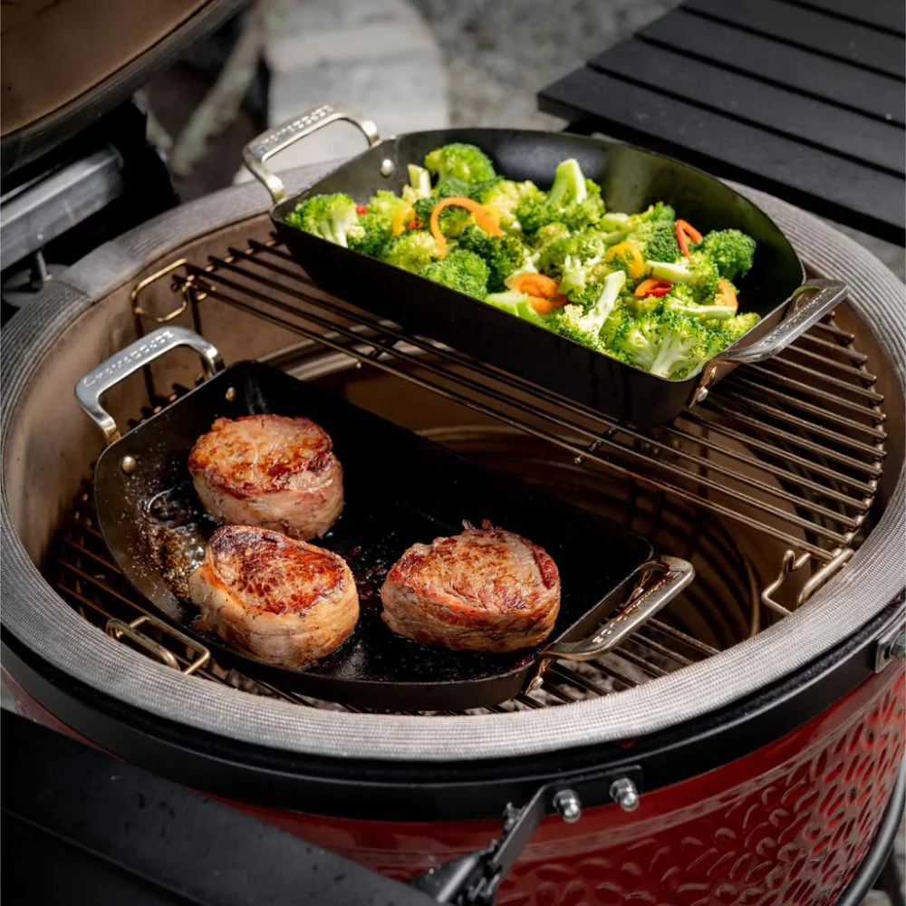 Kamado Joe KJ15124822 Karbon Steel™ Half-Moon Pan Set - Image 4