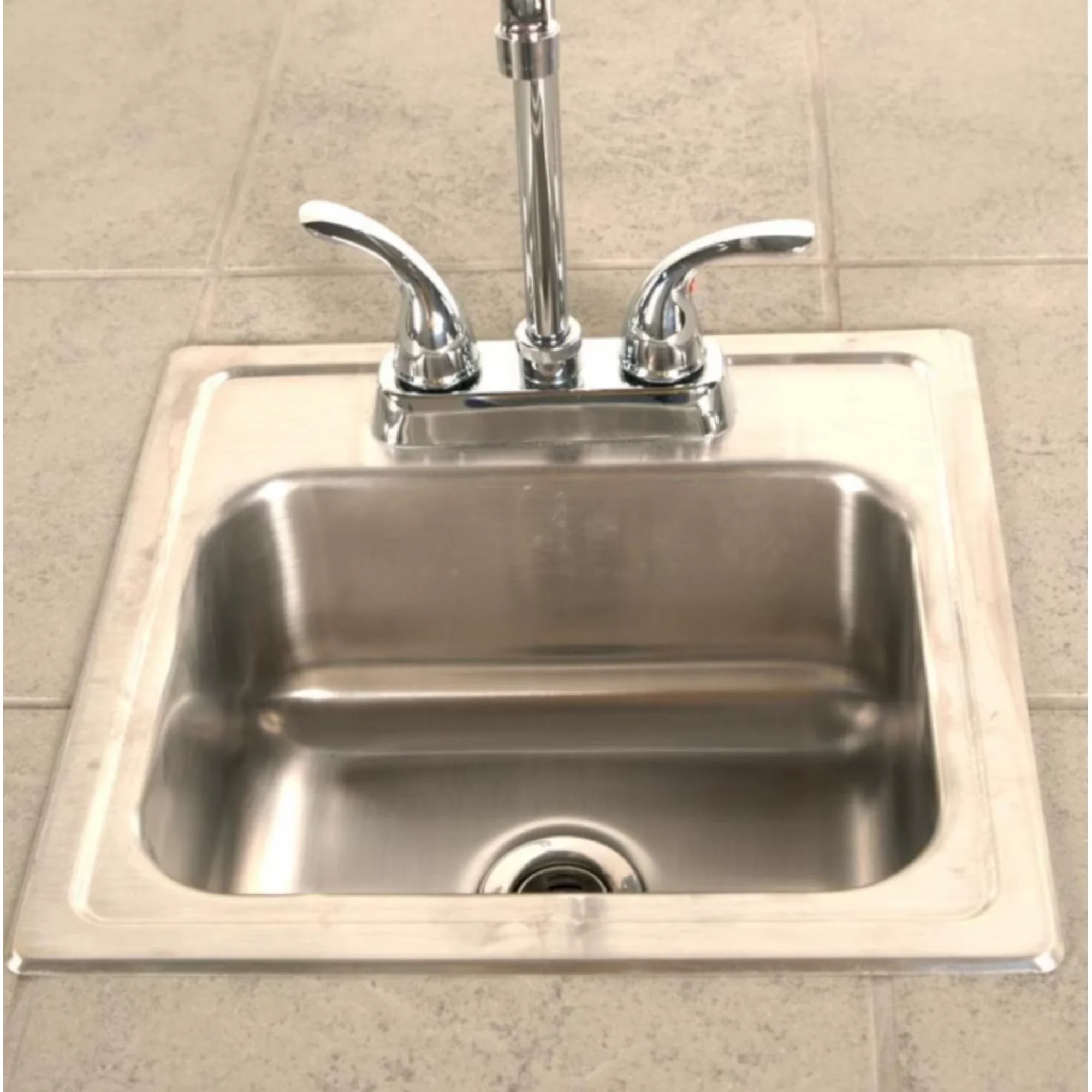 Lion Premium Grills Bar Sink w/ Faucet 15" x 15" - Image 2